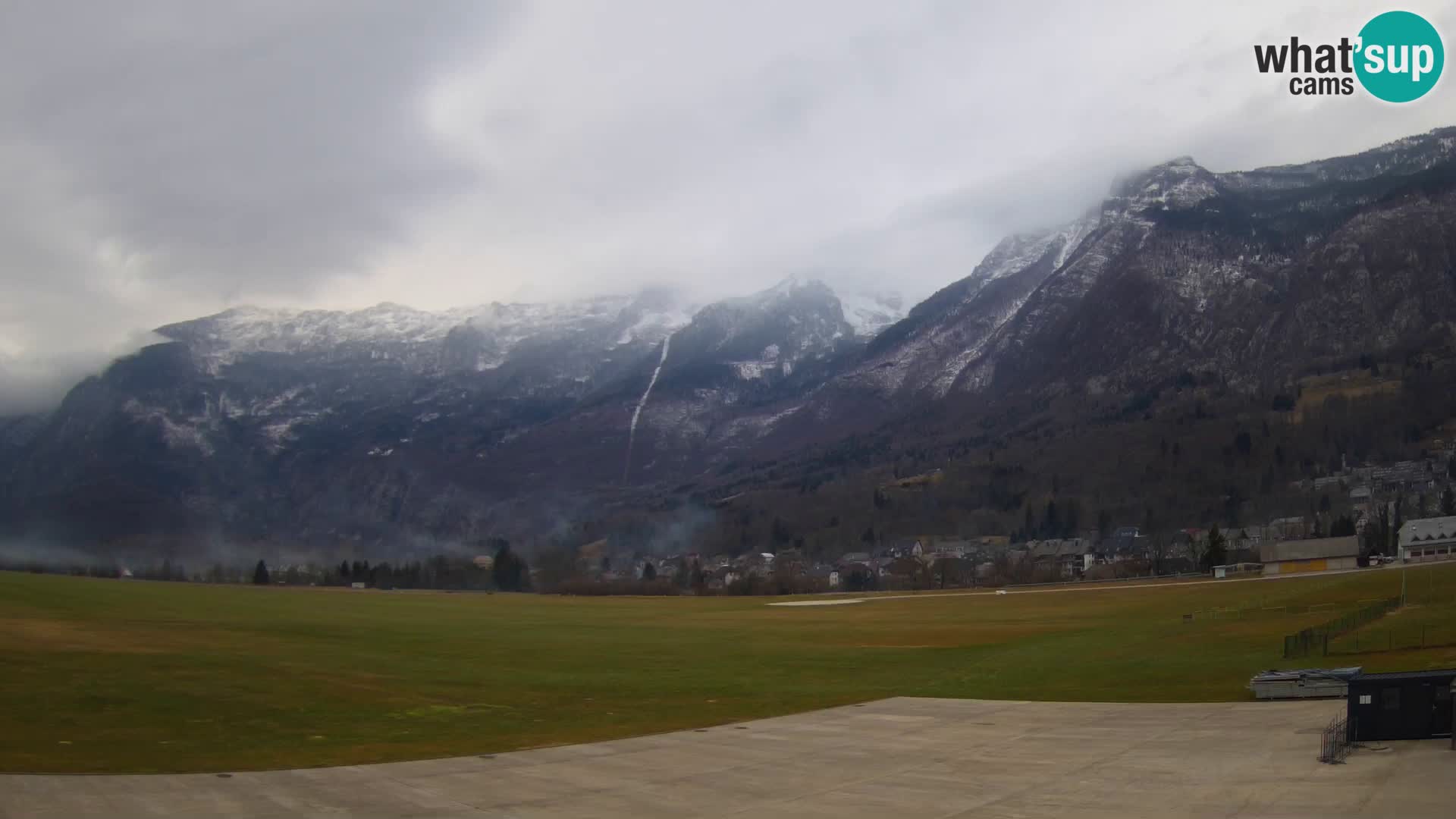 Live webcam Bovec airport – View to Kanin