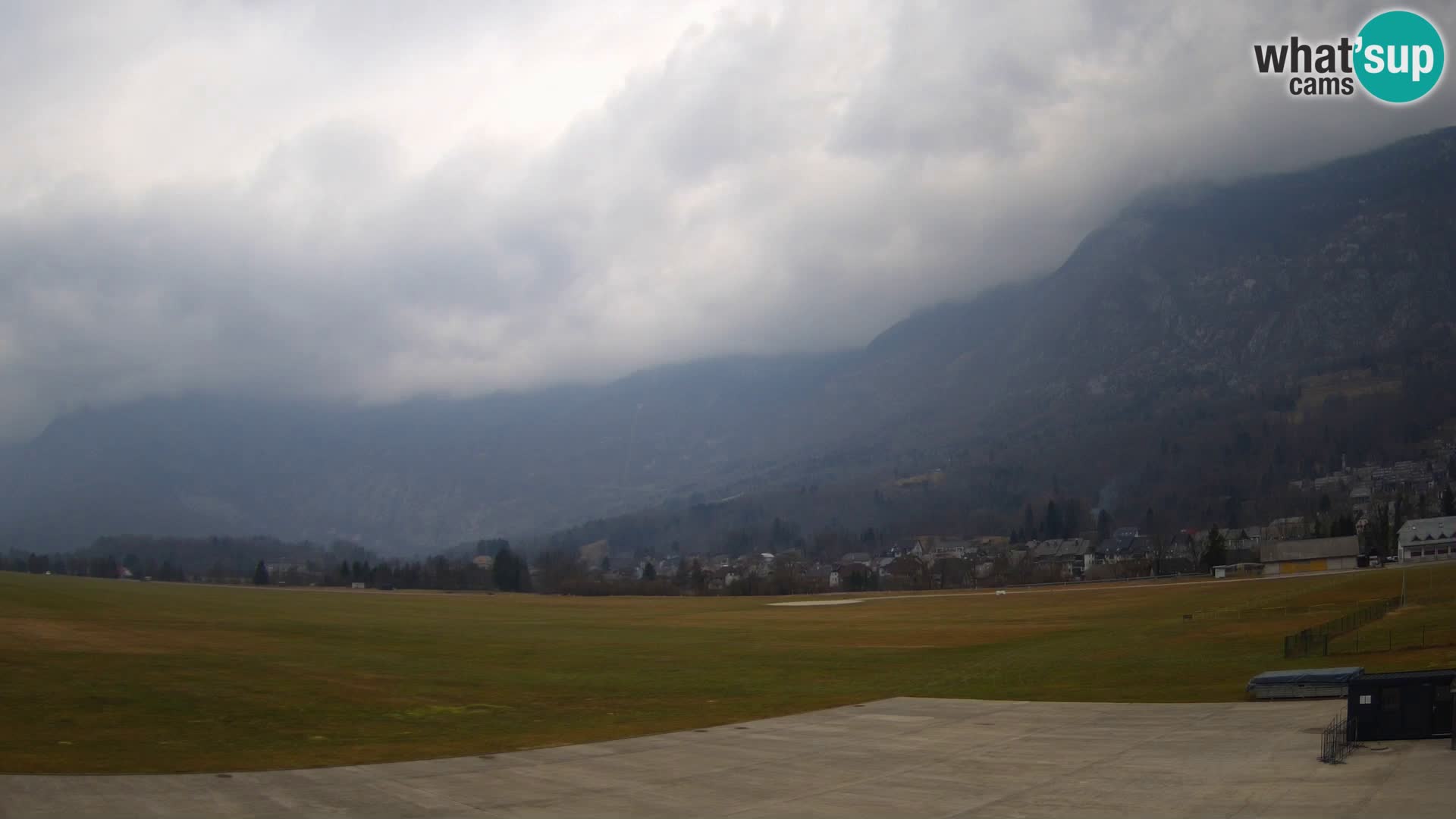 Live webcam Bovec airport – View to Kanin