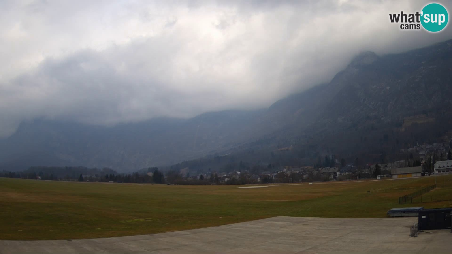 Live webcam Bovec airport – View to Kanin