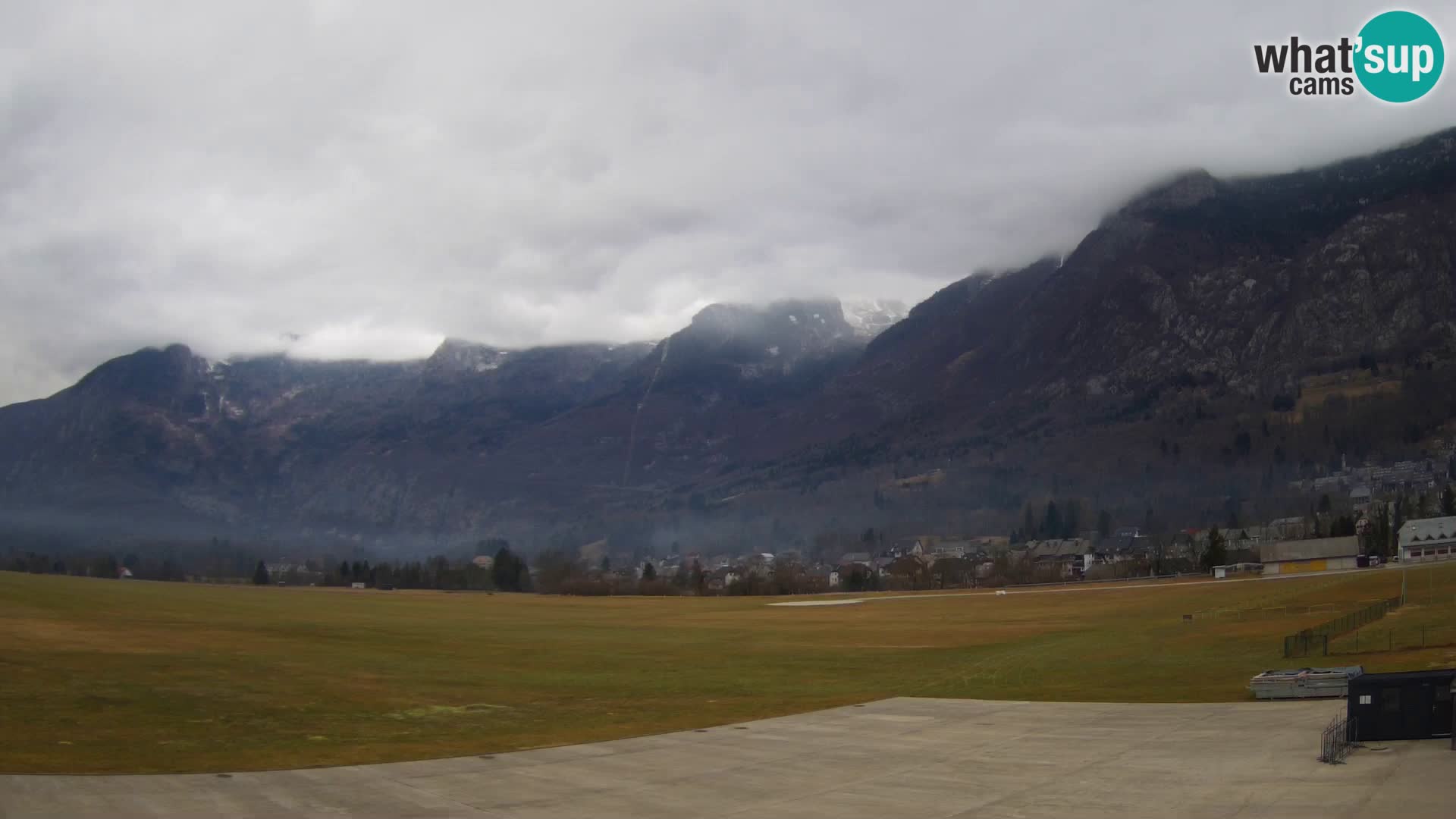 Live webcam Bovec airport – View to Kanin