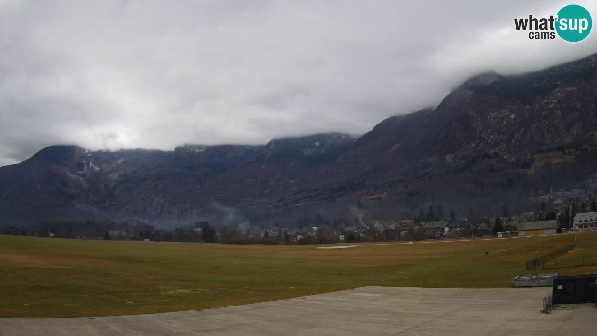 Webcam en direct Aéroport de Bovec – Vue sur Kanin