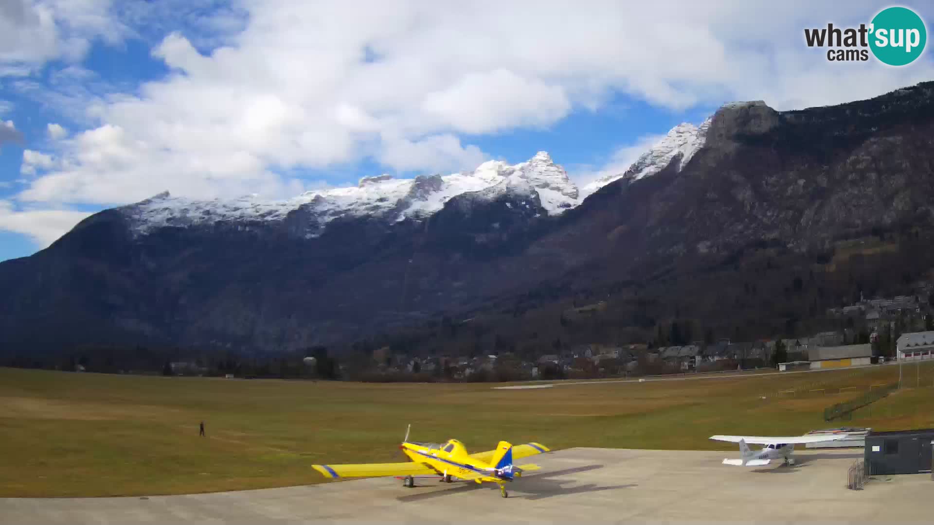 Live webcam Bovec airport – View to Kanin