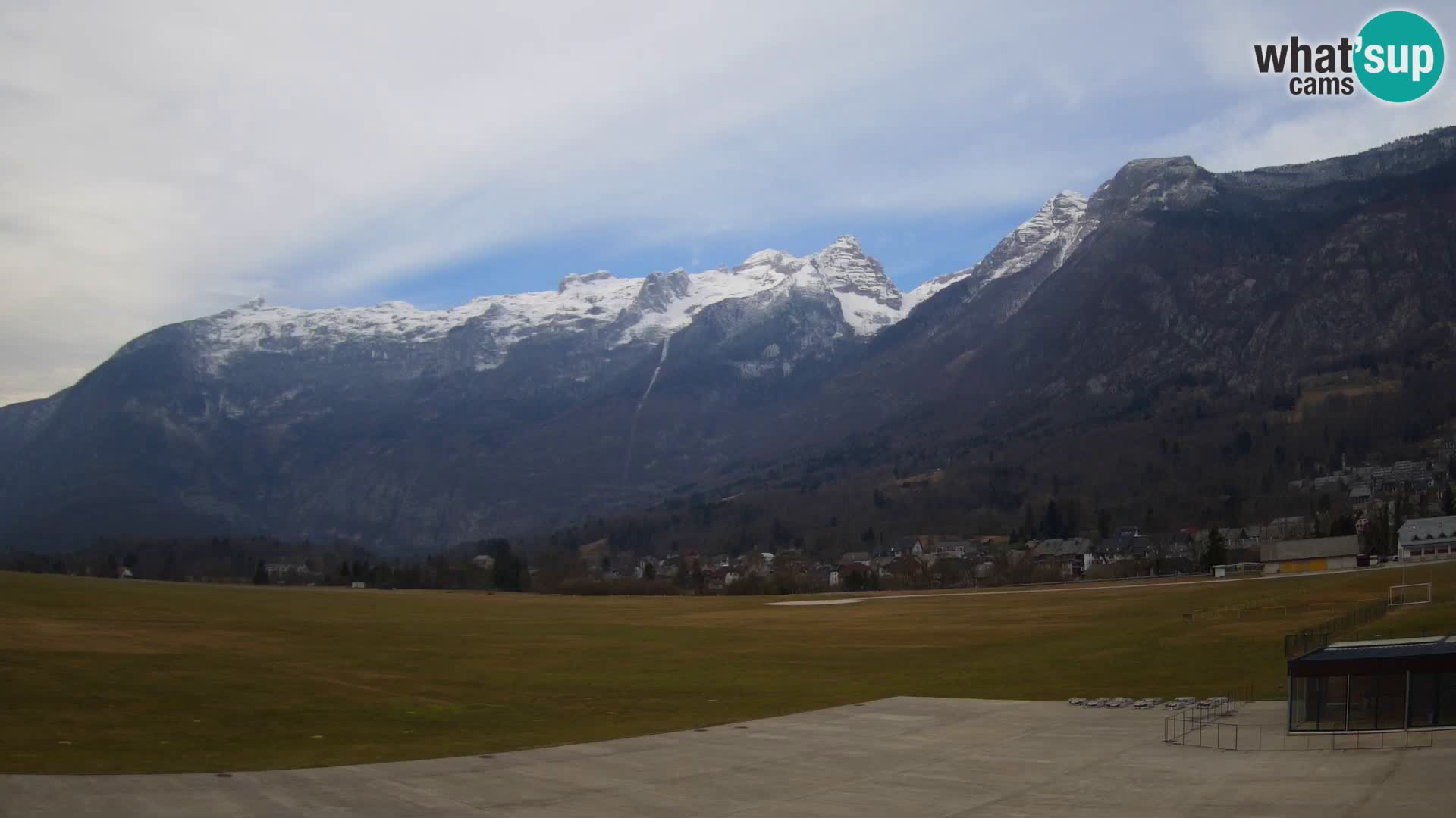 Spletna kamera letališče Bovec – pogled proti Kaninu