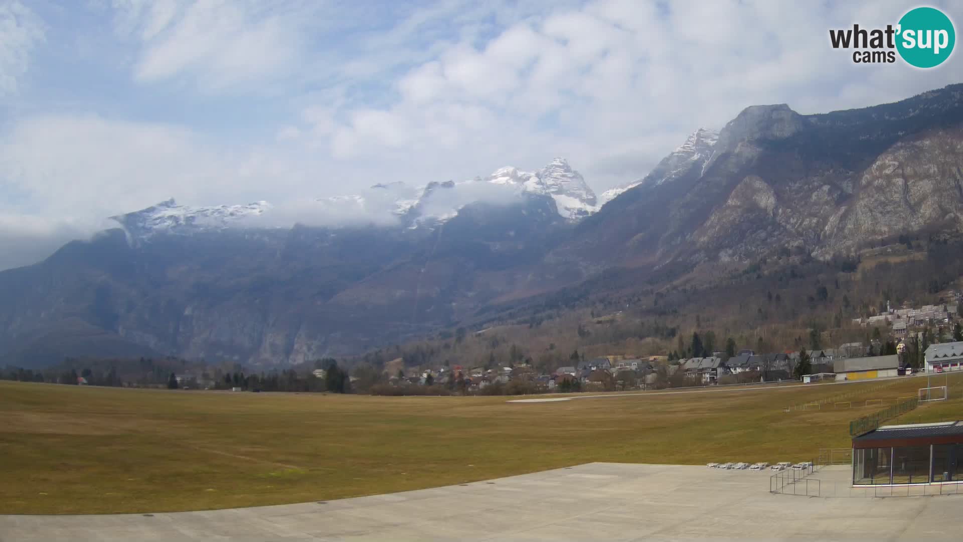 Live webcam Bovec airport – View to Kanin