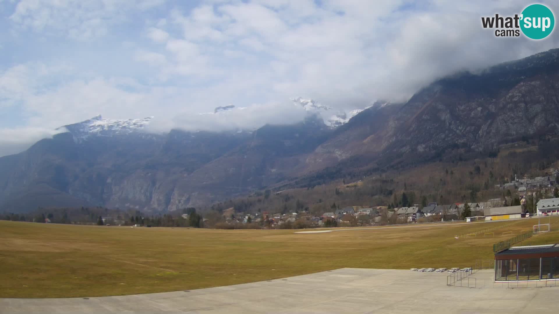 Live webcam Bovec airport – View to Kanin