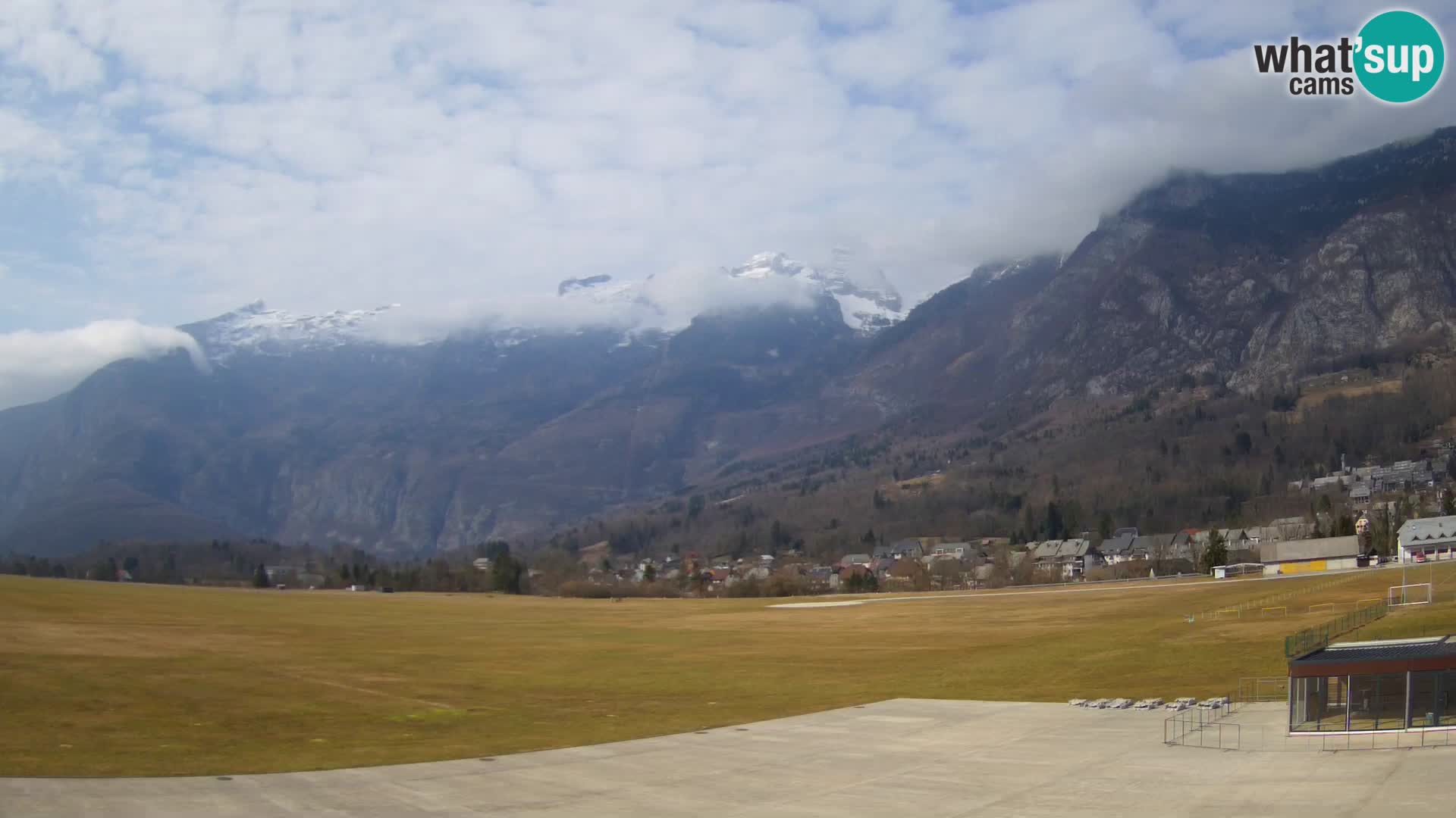 Live webcam Bovec airport – View to Kanin