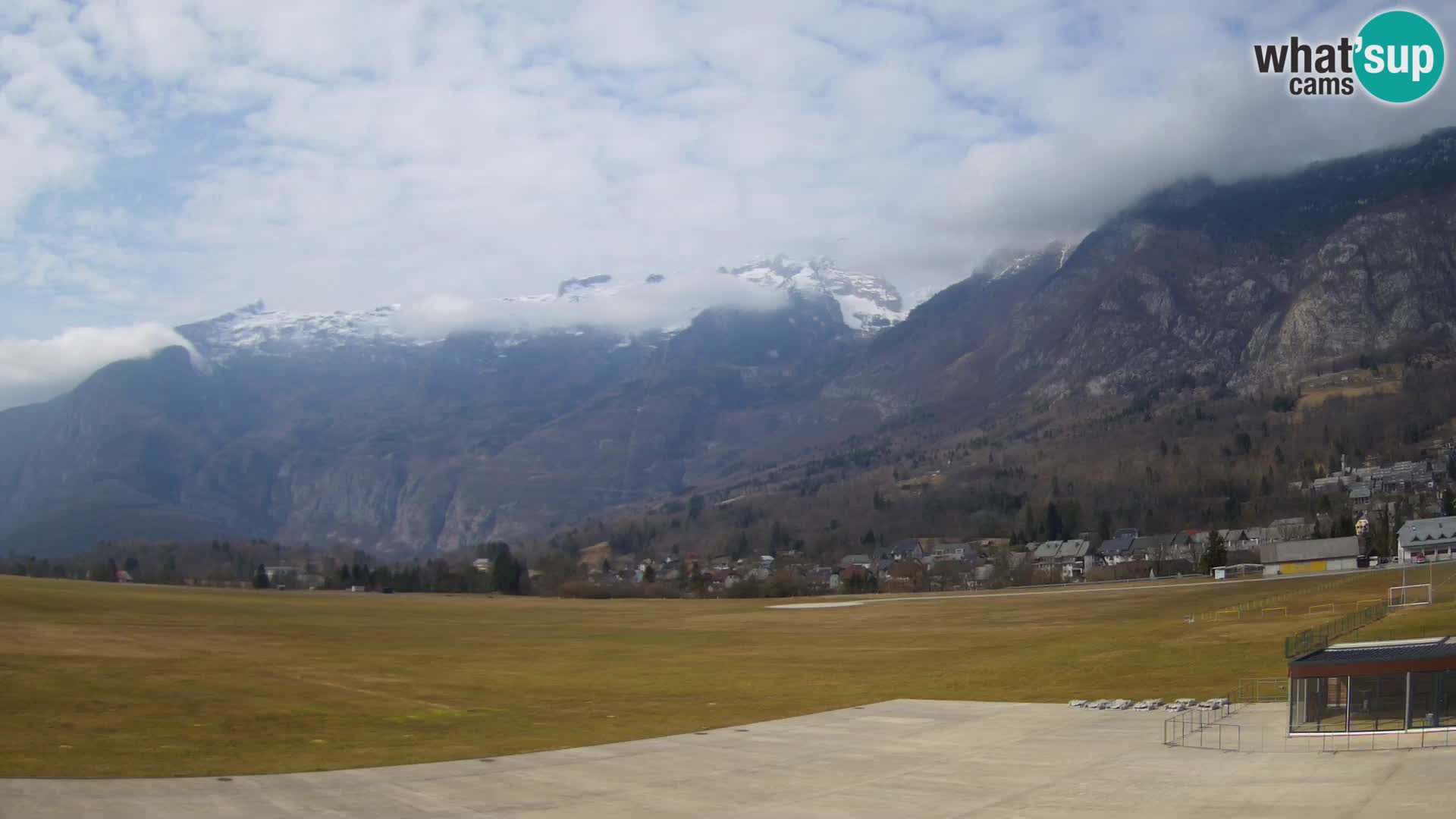 Live webcam Bovec airport – View to Kanin