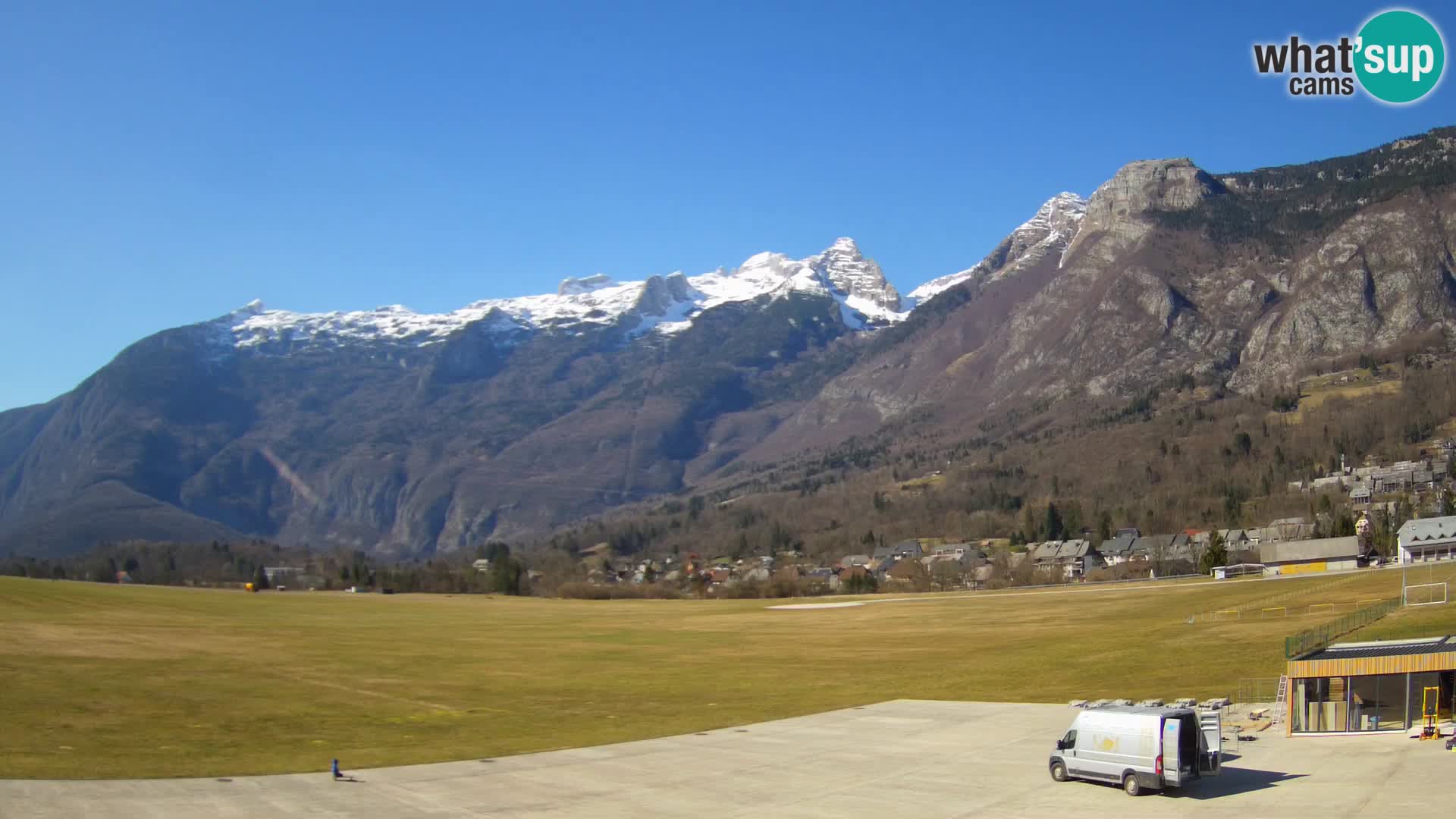 Live webcam Bovec airport – View to Kanin