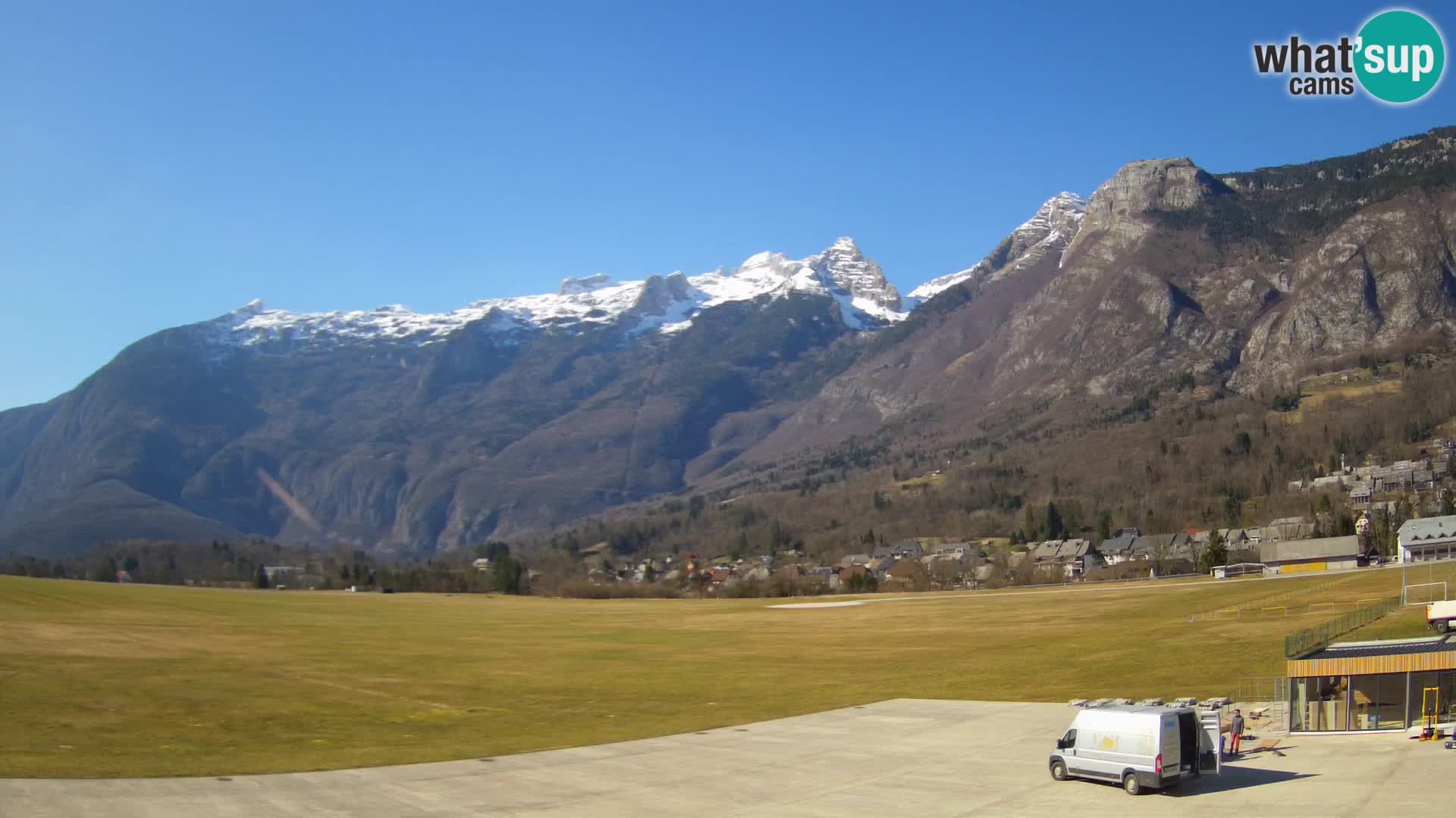 Live webcam Bovec airport – View to Kanin