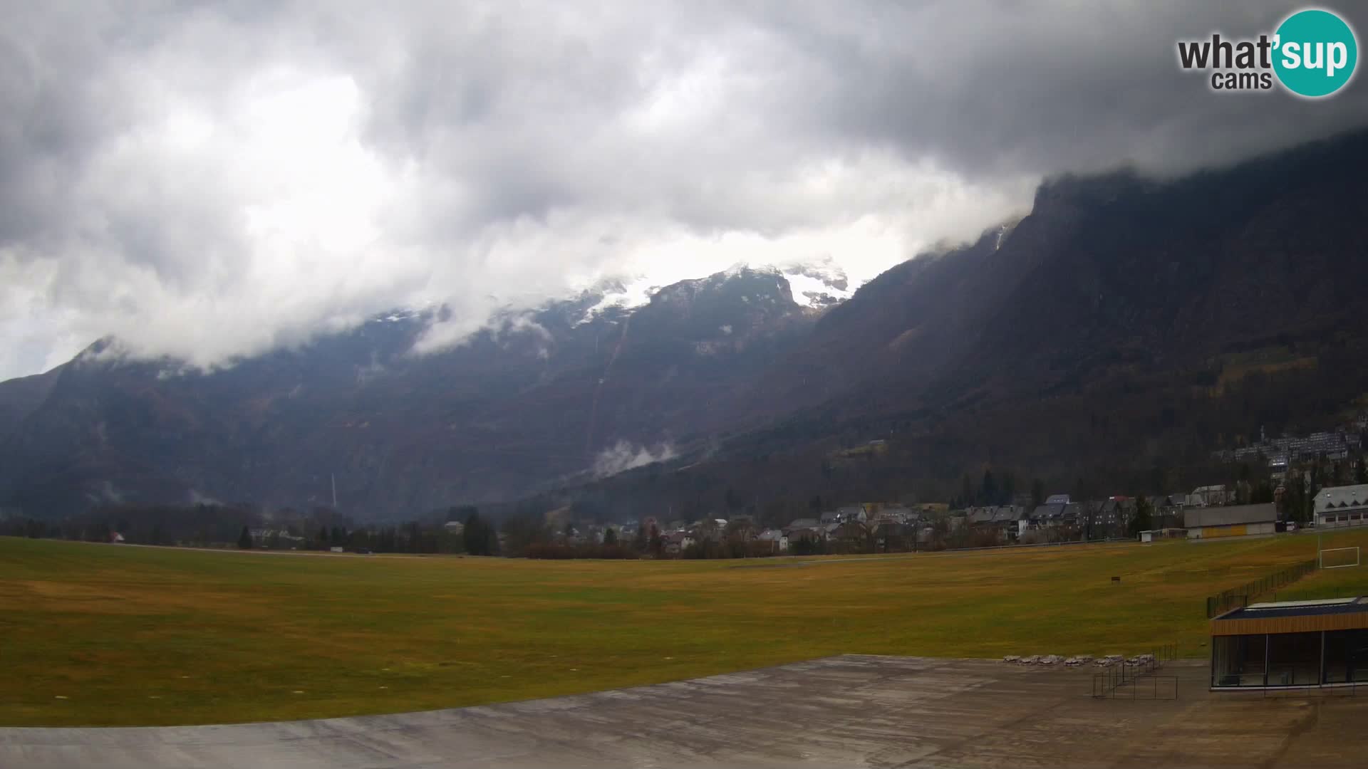 Live webcam Bovec airport – View to Kanin