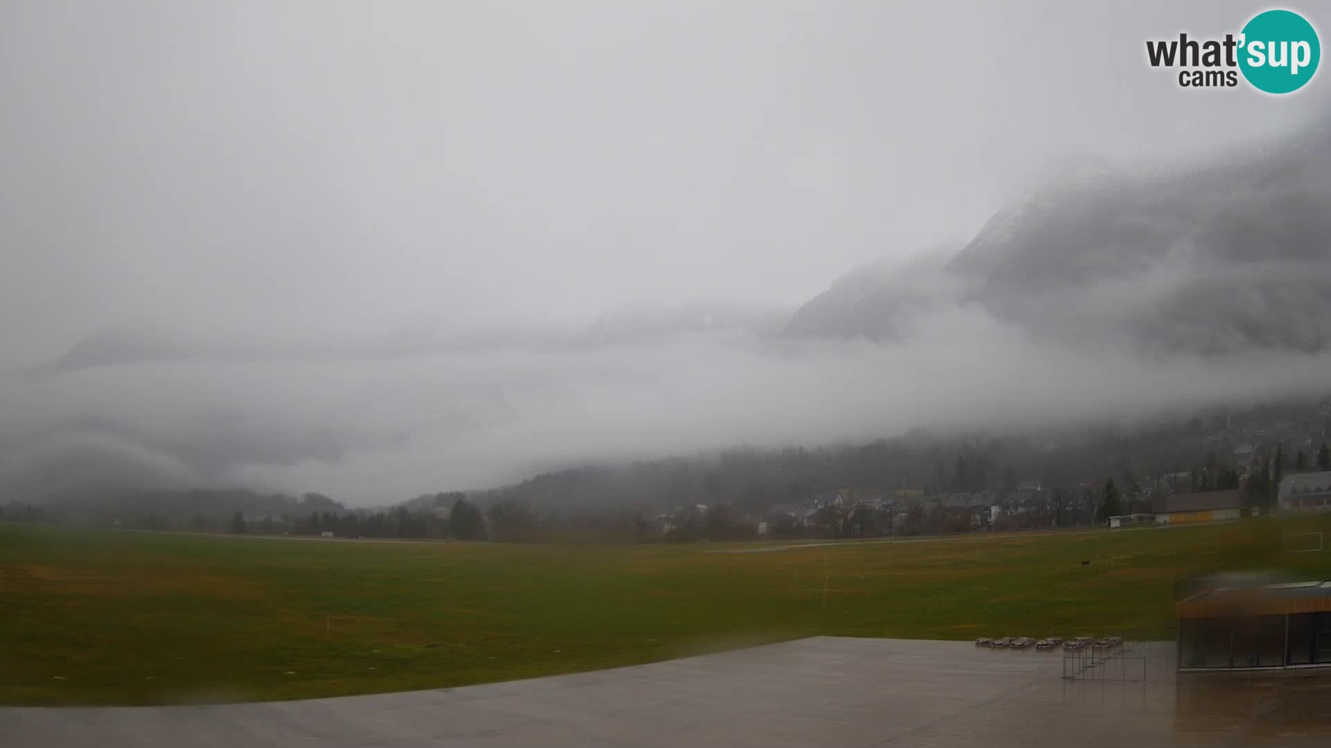 Cámara web en vivo Aeropuerto de Bovec – Vista a Kanin