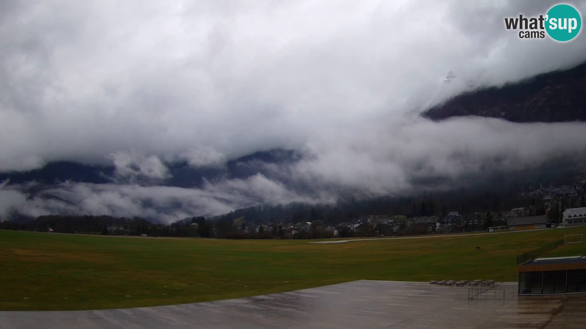 Webcam en direct Aéroport de Bovec – Vue sur Kanin