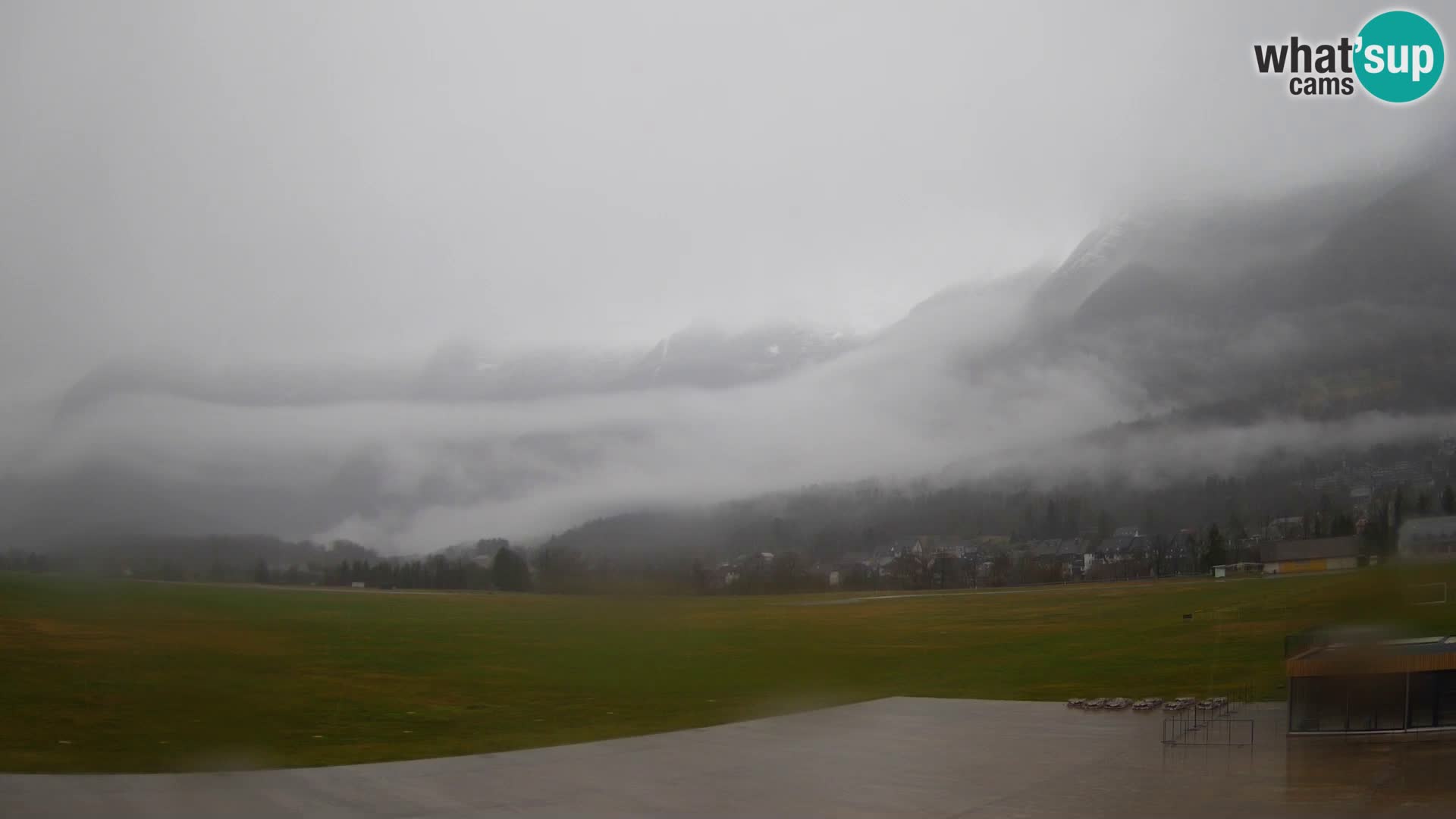 Live webcam Bovec airport – View to Kanin