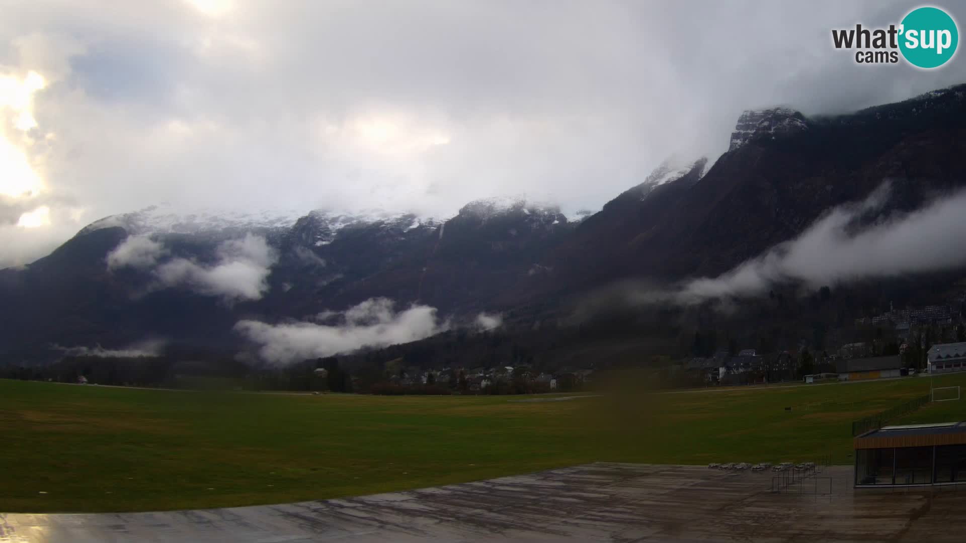 Live webcam Bovec airport – View to Kanin