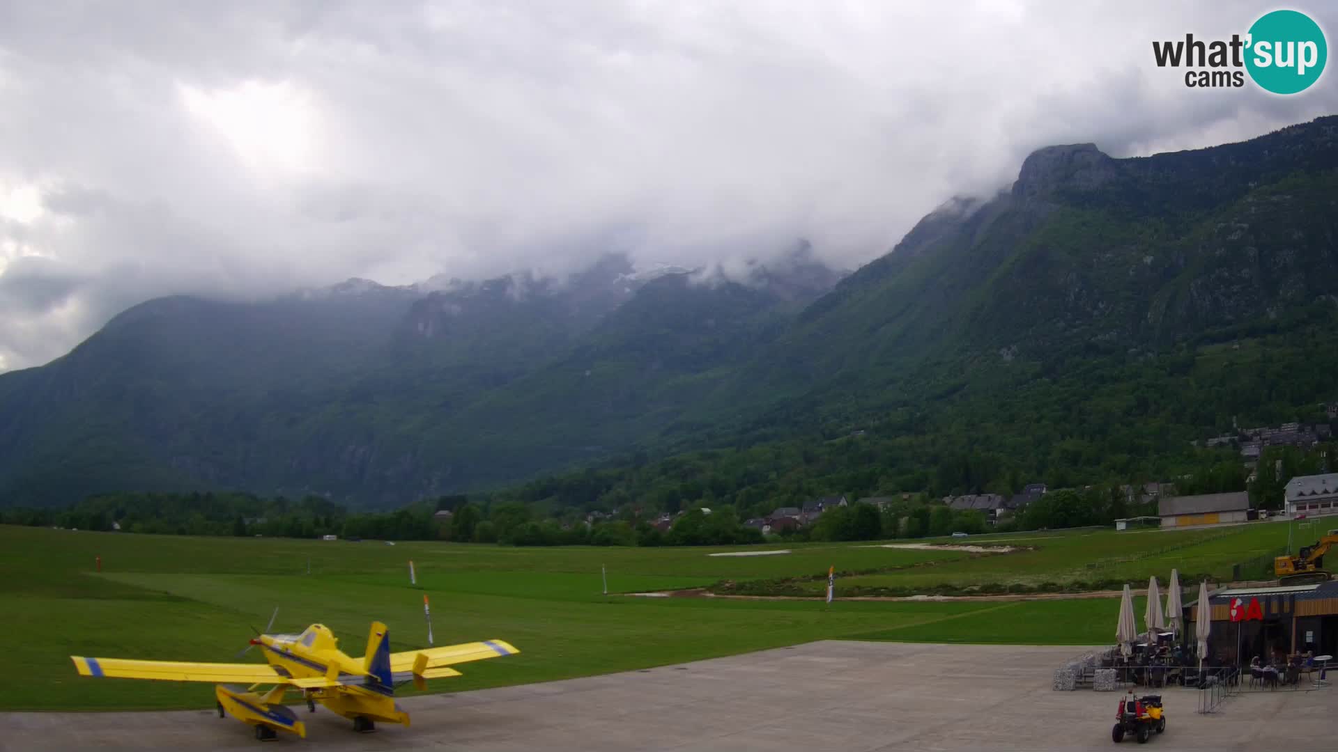 Spletna kamera letališče Bovec – pogled proti Kaninu