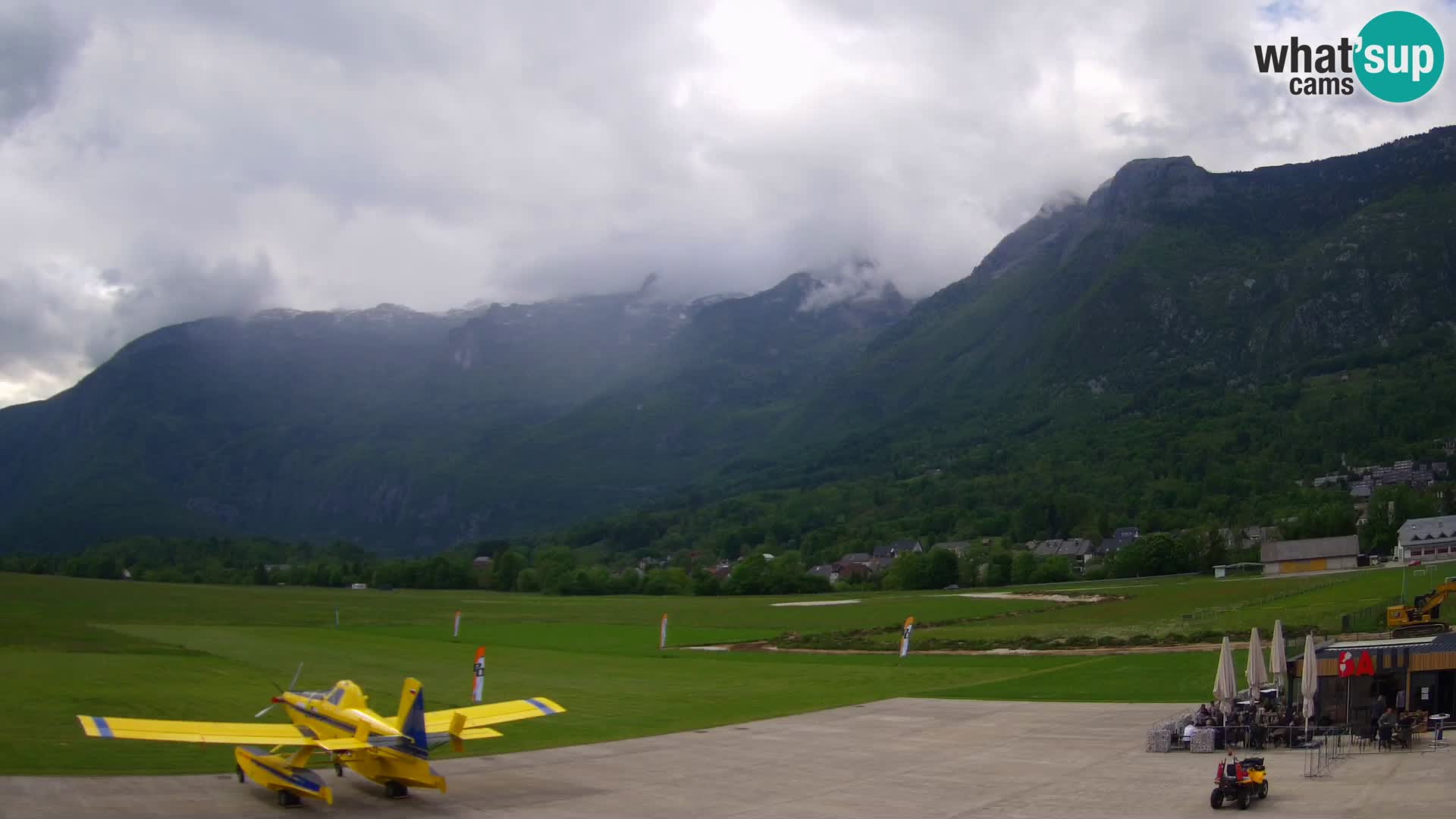 Spletna kamera letališče Bovec – pogled proti Kaninu