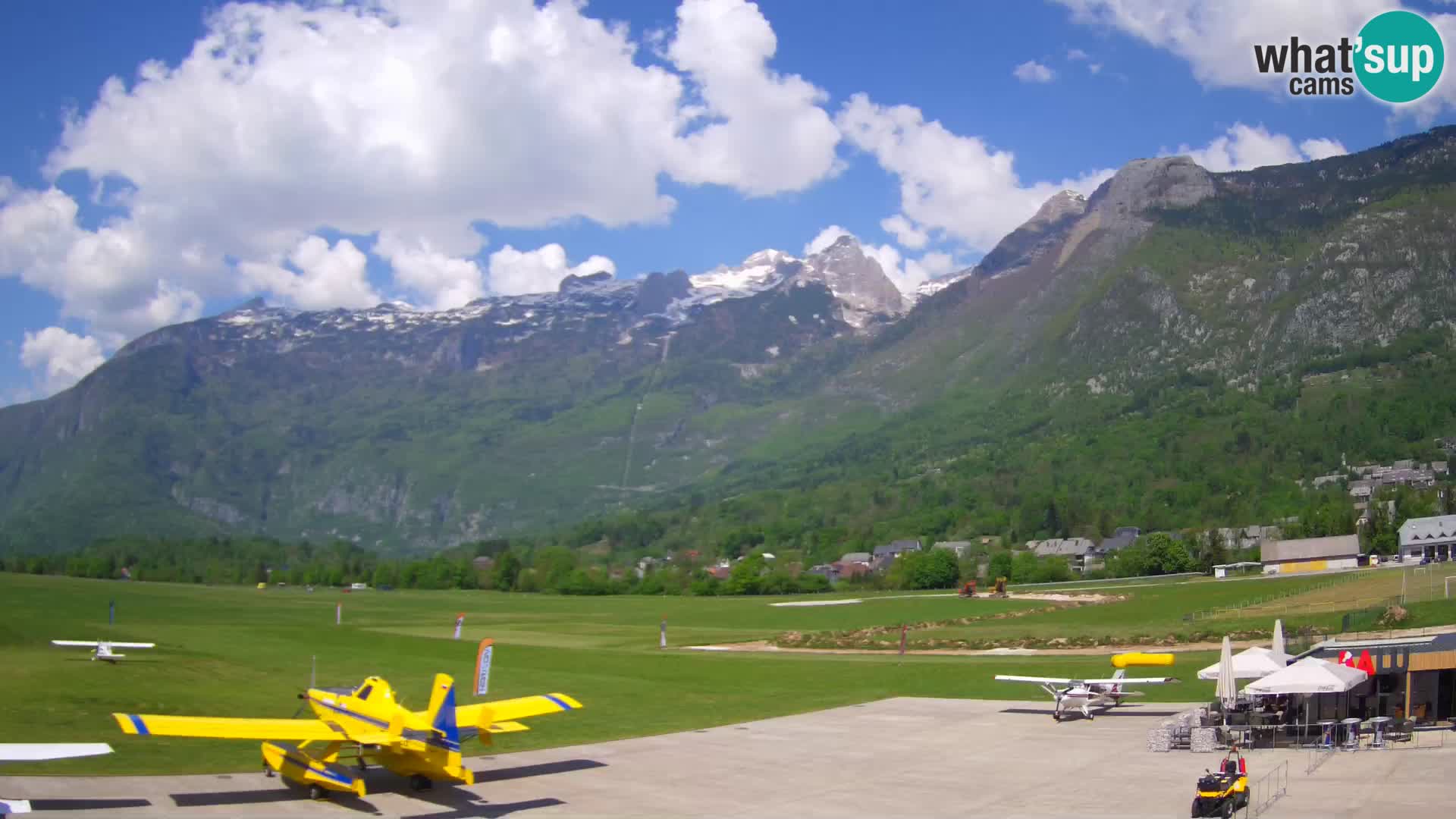 Live webcam Bovec airport – View to Kanin