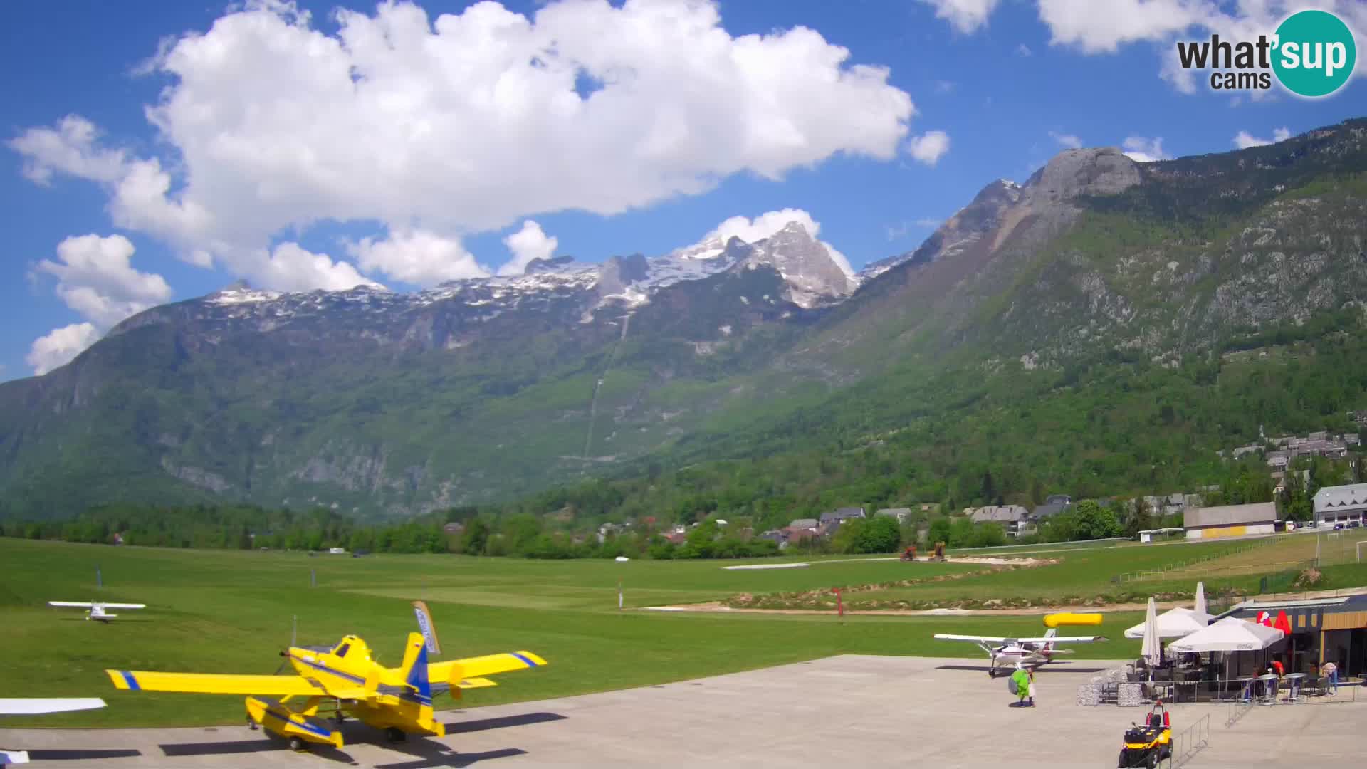 Live webcam Bovec airport – View to Kanin