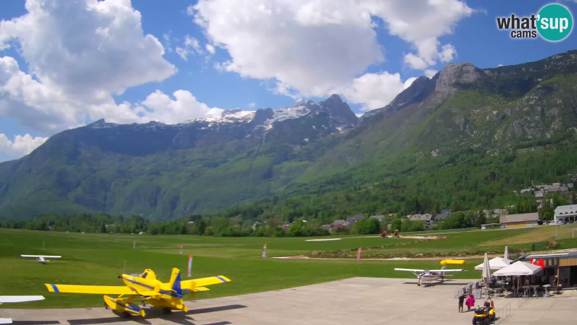 Live webcam Bovec airport – View to Kanin