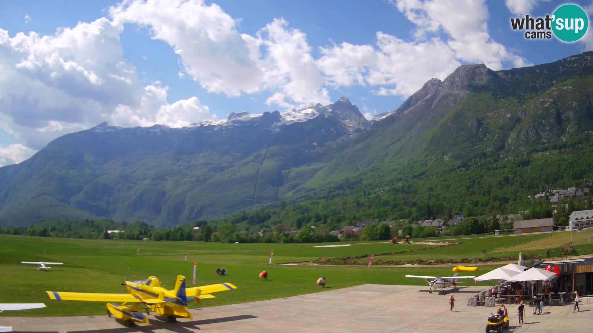 Live webcam Bovec airport – View to Kanin