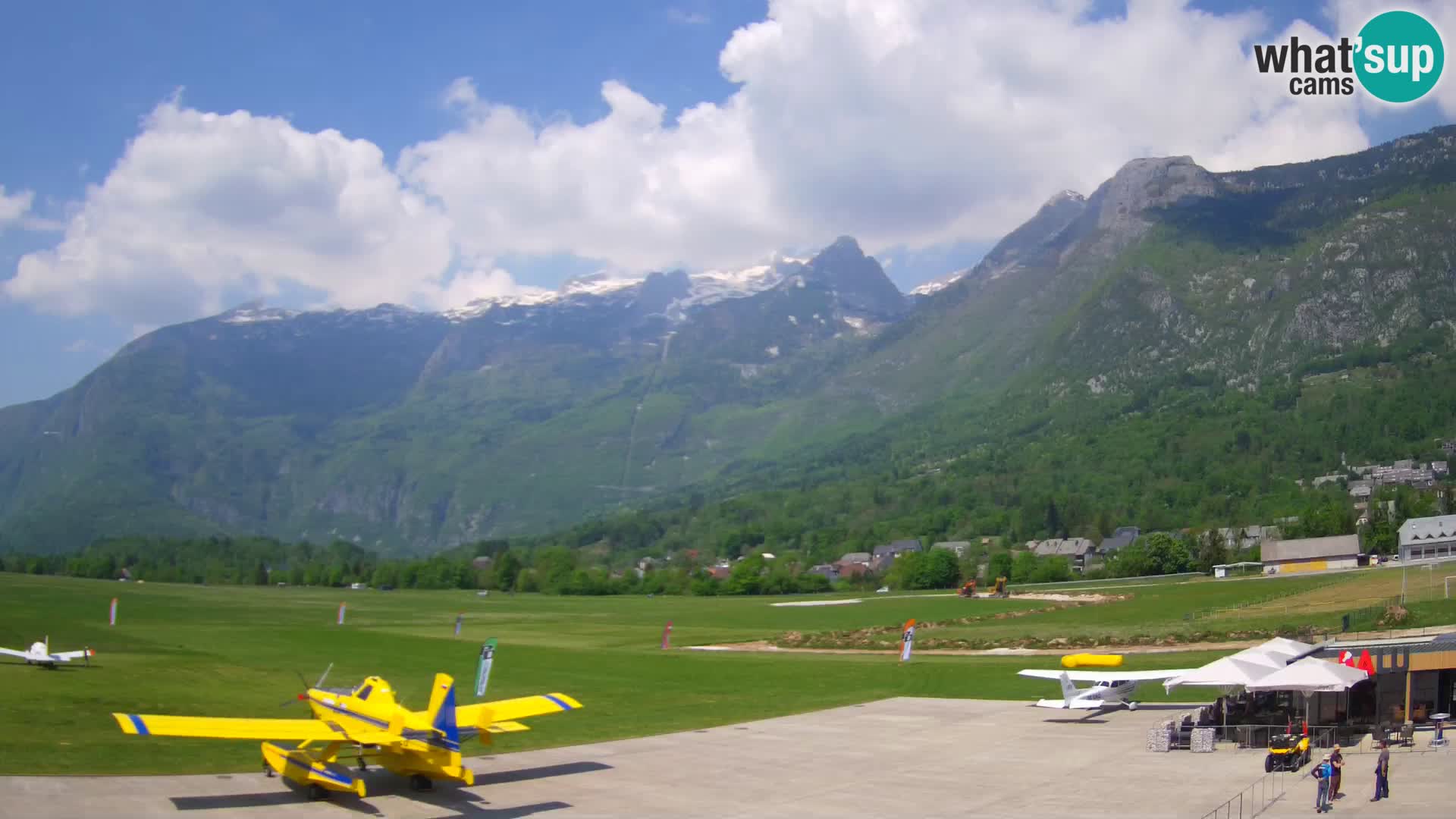 Spletna kamera letališče Bovec – pogled proti Kaninu
