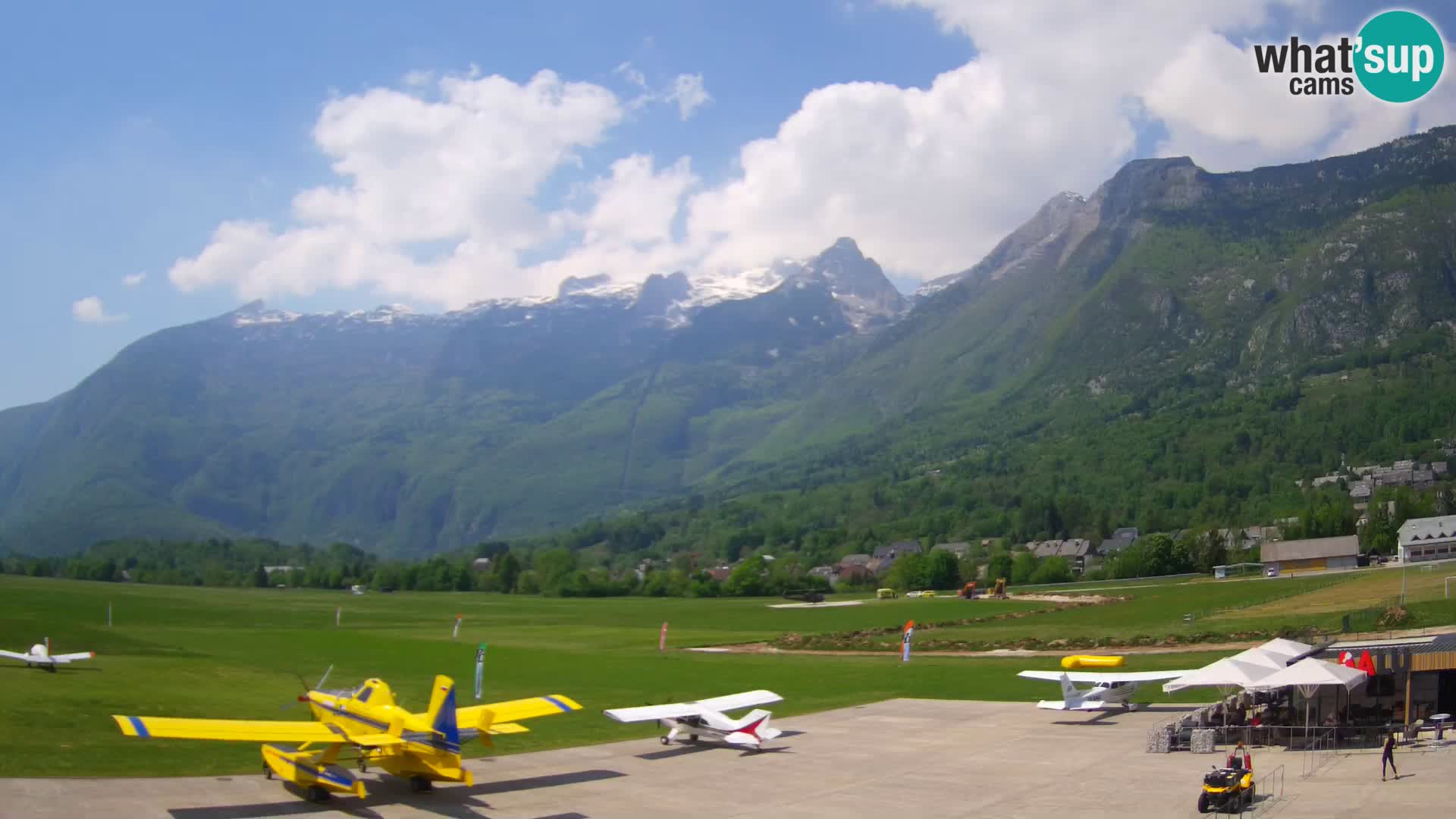 Live webcam Bovec airport – View to Kanin