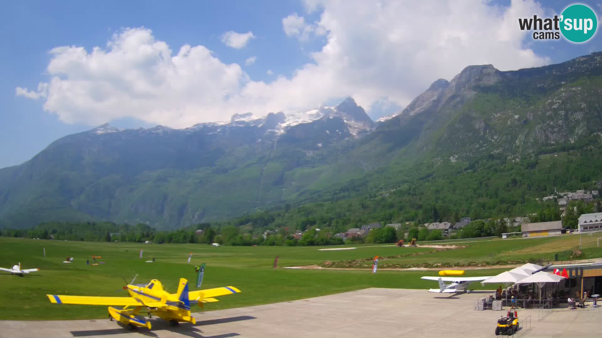 Live webcam Bovec airport – View to Kanin