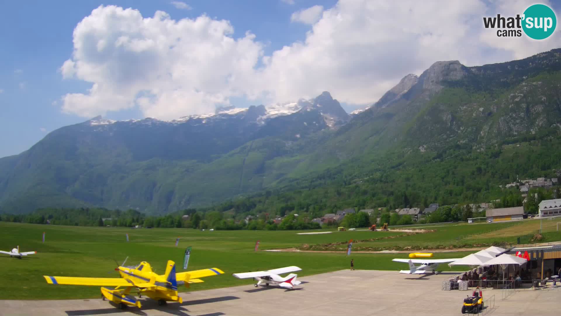 Live webcam Bovec airport – View to Kanin