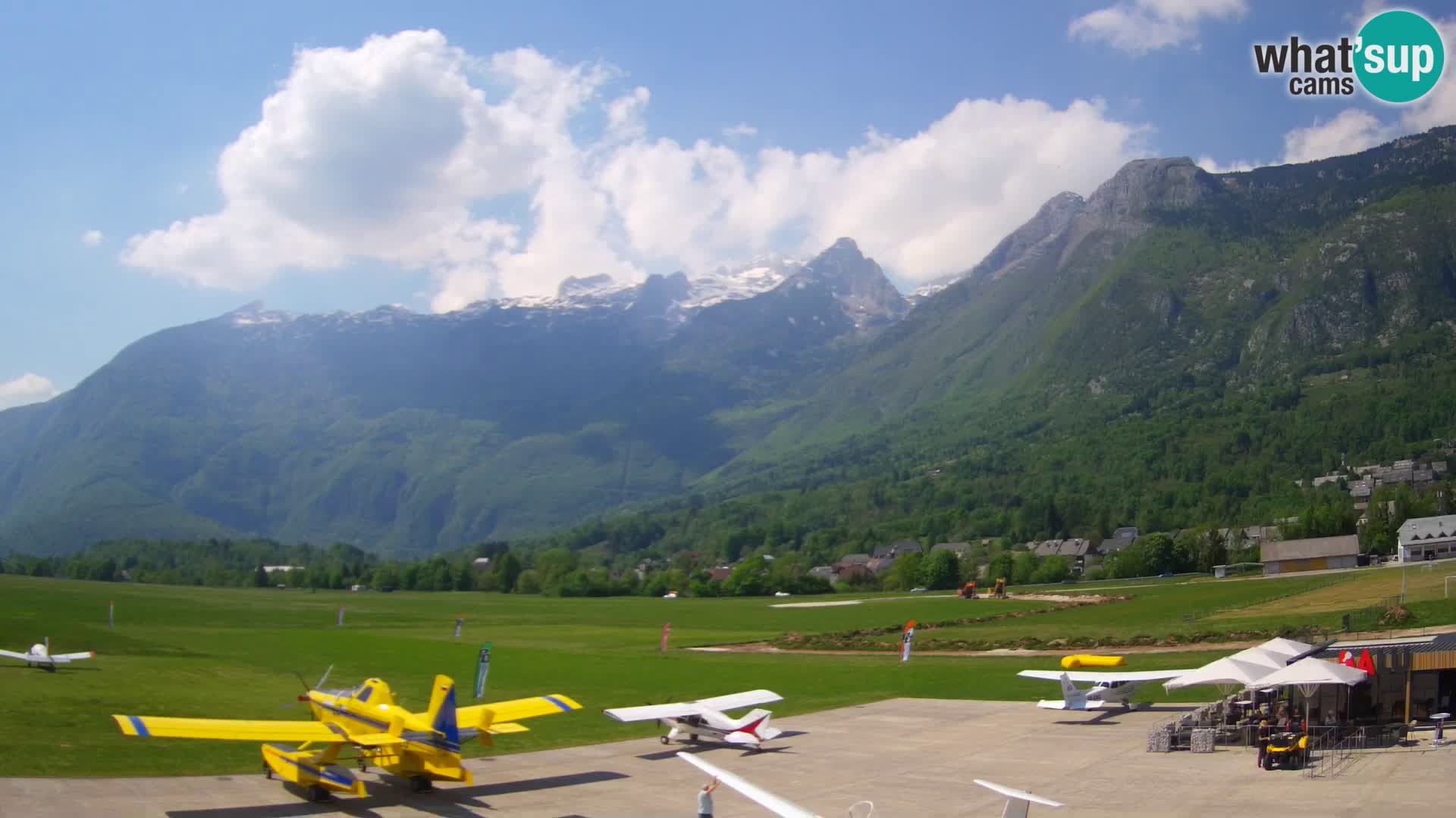 Live webcam Bovec airport – View to Kanin
