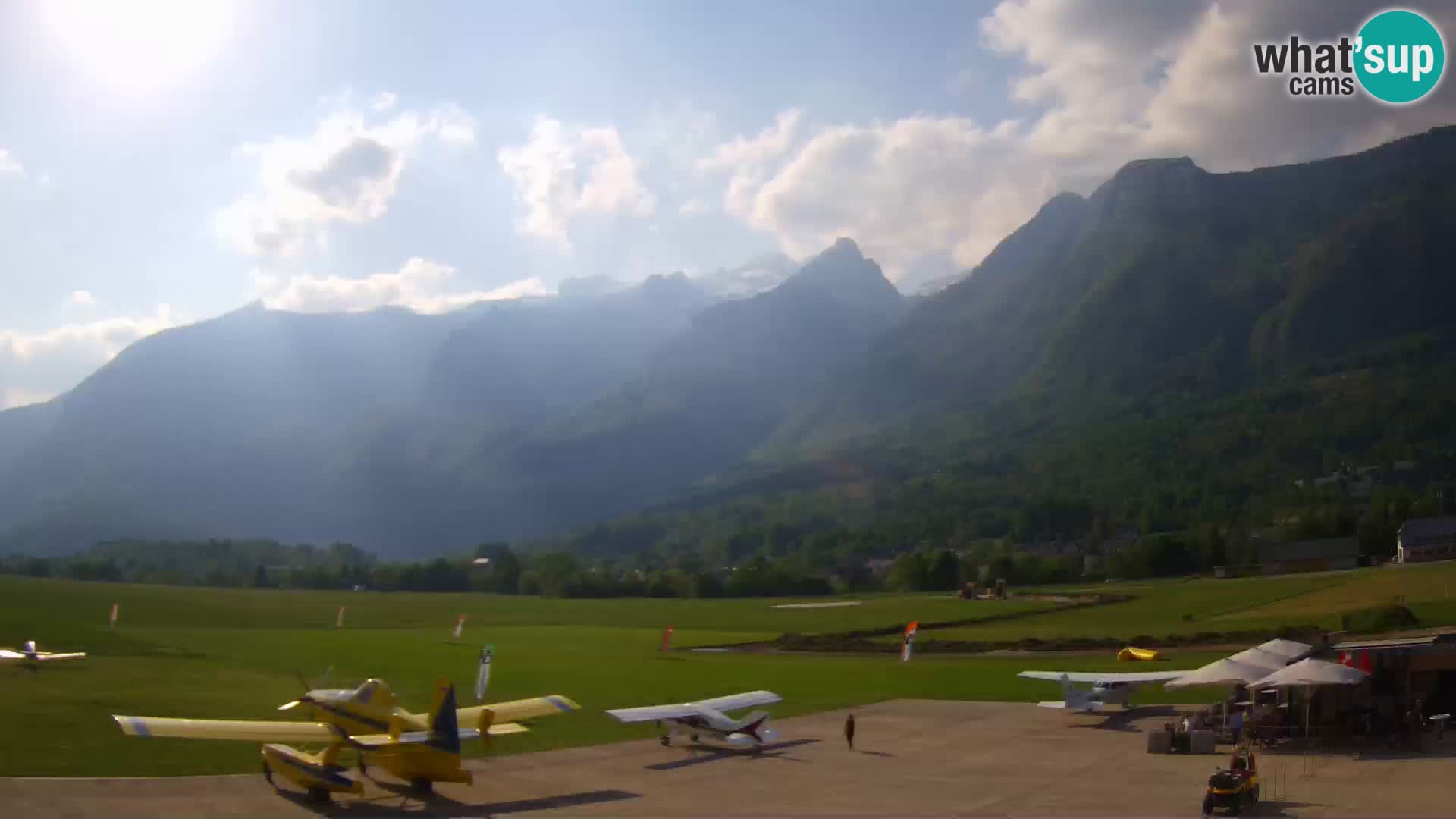 Live webcam Bovec airport – View to Kanin