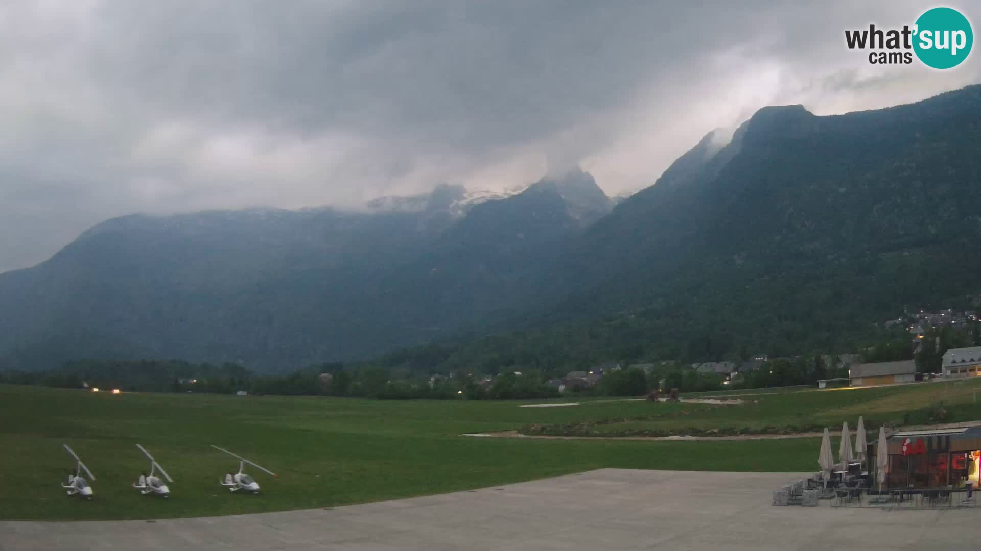 Live webcam Bovec airport – View to Kanin