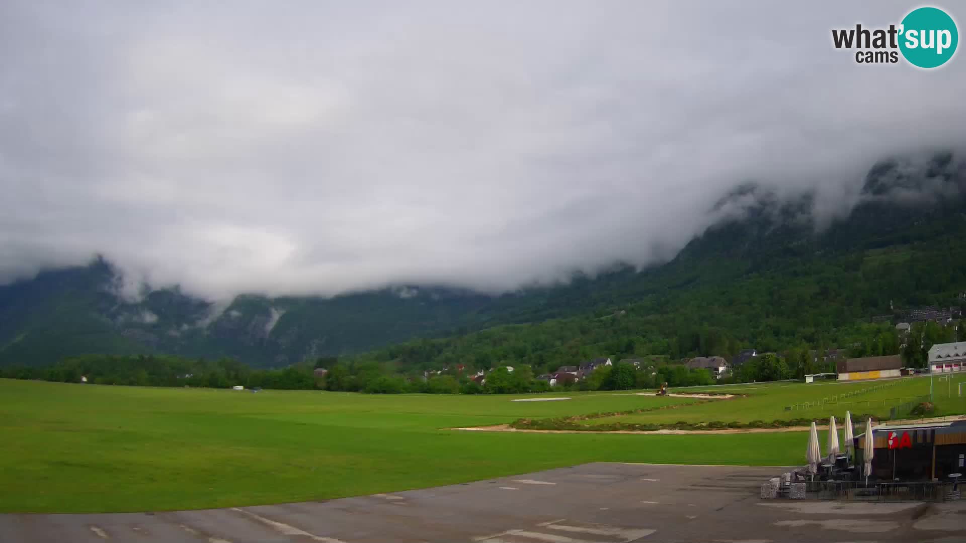 Live webcam Bovec airport – View to Kanin