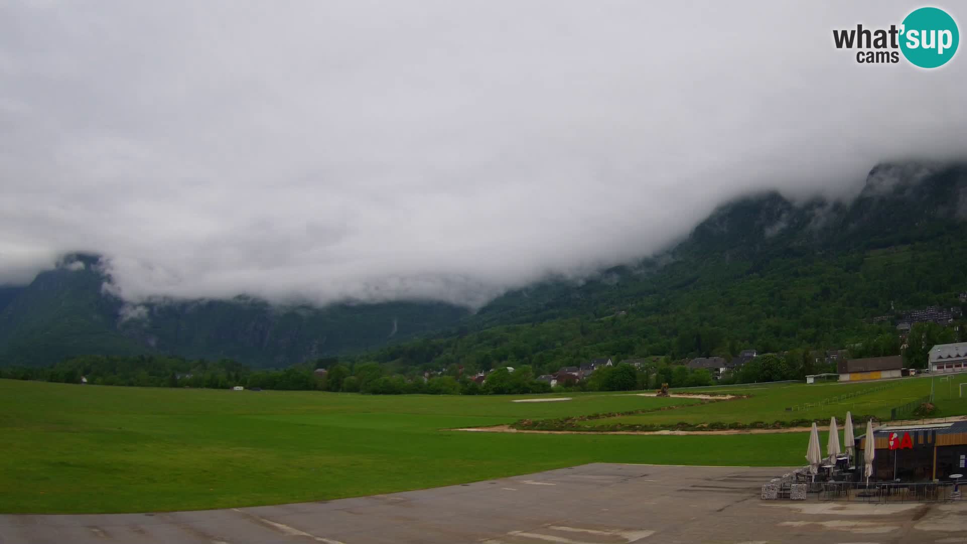 Live webcam Bovec airport – View to Kanin