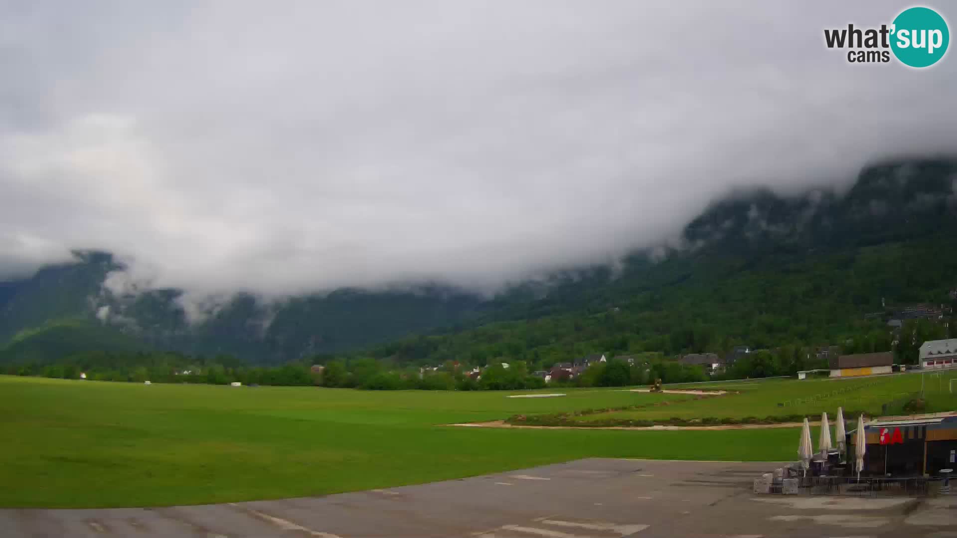 Webcam en direct Aéroport de Bovec – Vue sur Kanin