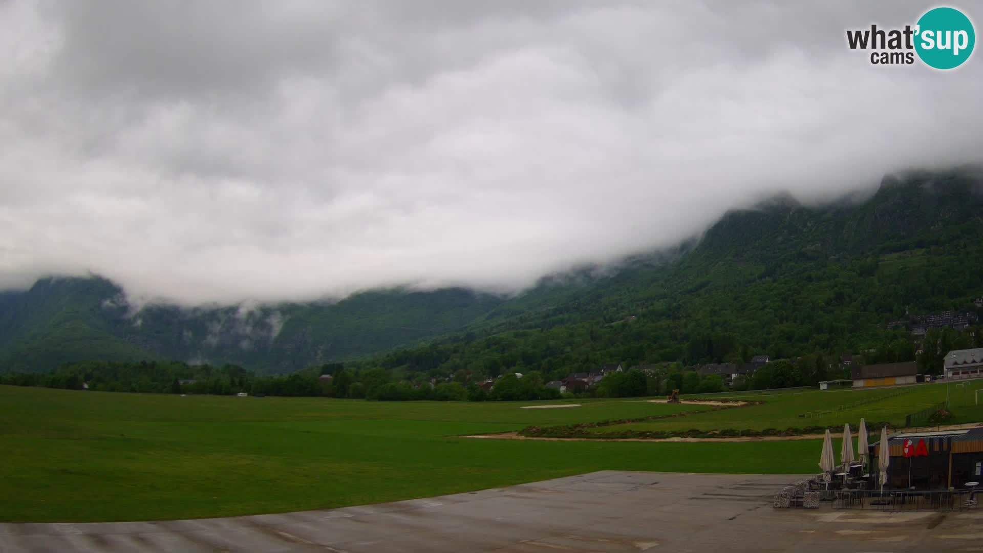 Live webcam Bovec airport – View to Kanin