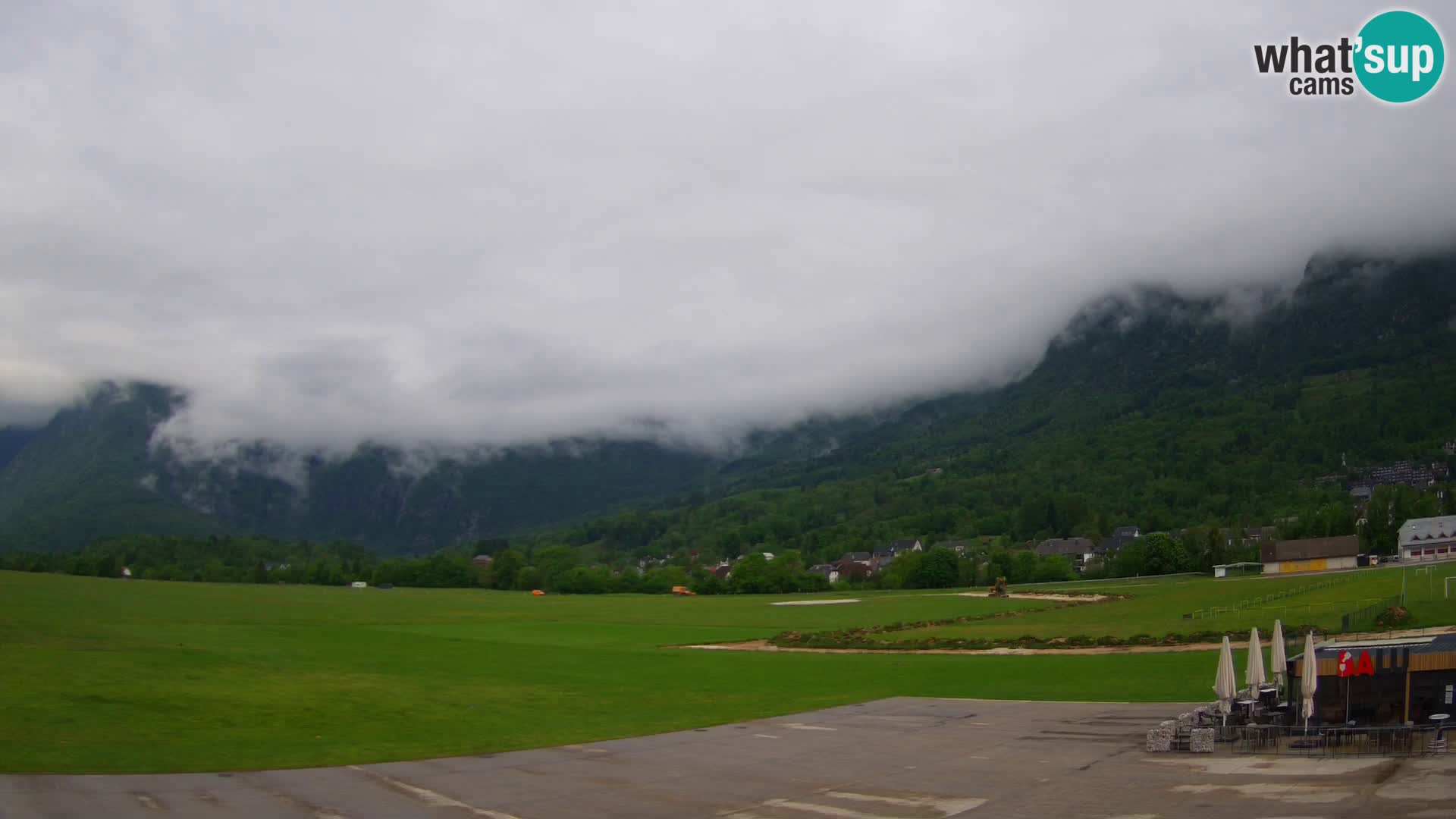 Webcam en direct Aéroport de Bovec – Vue sur Kanin