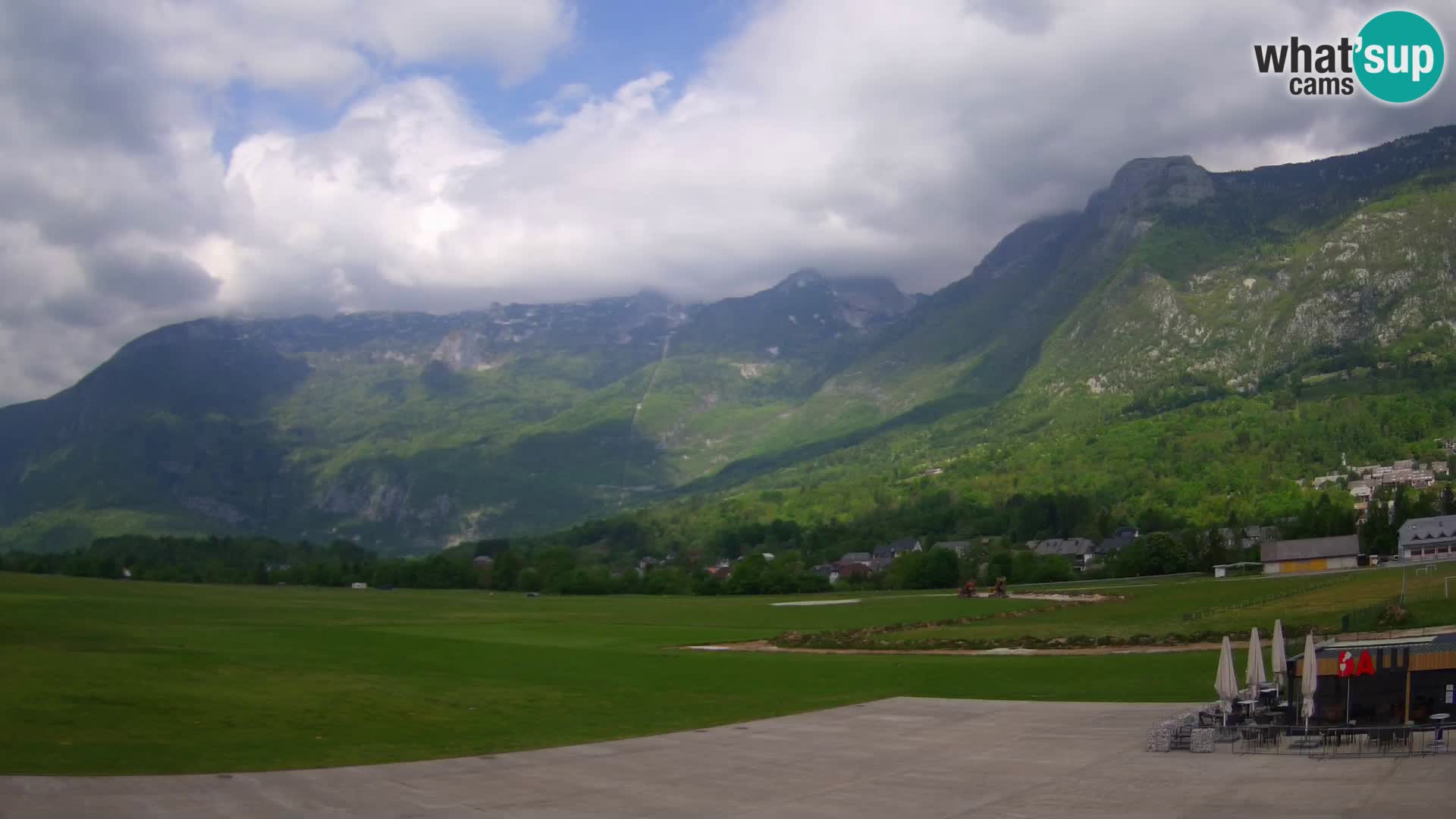 Live webcam Bovec airport – View to Kanin