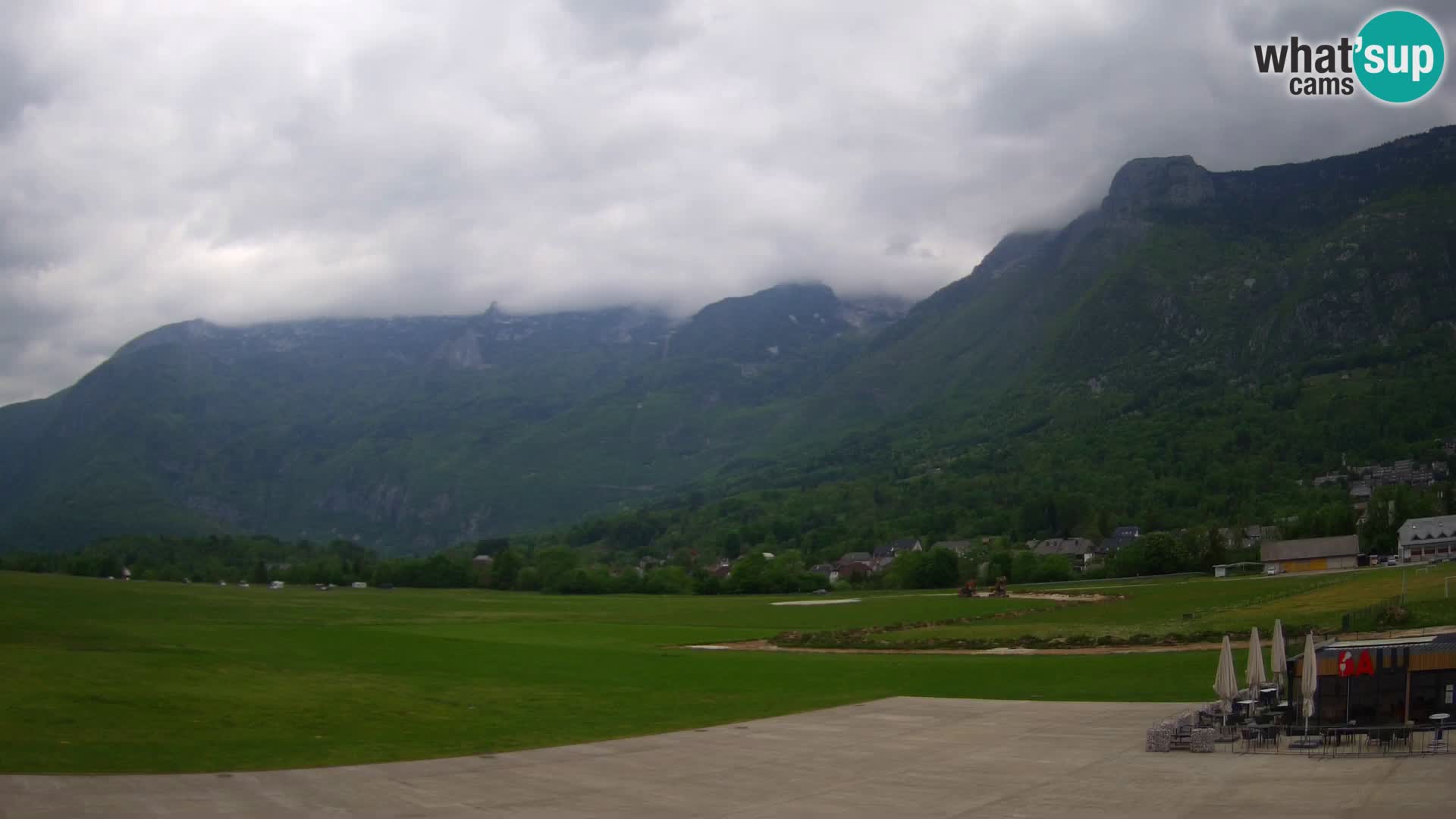 Spletna kamera letališče Bovec – pogled proti Kaninu