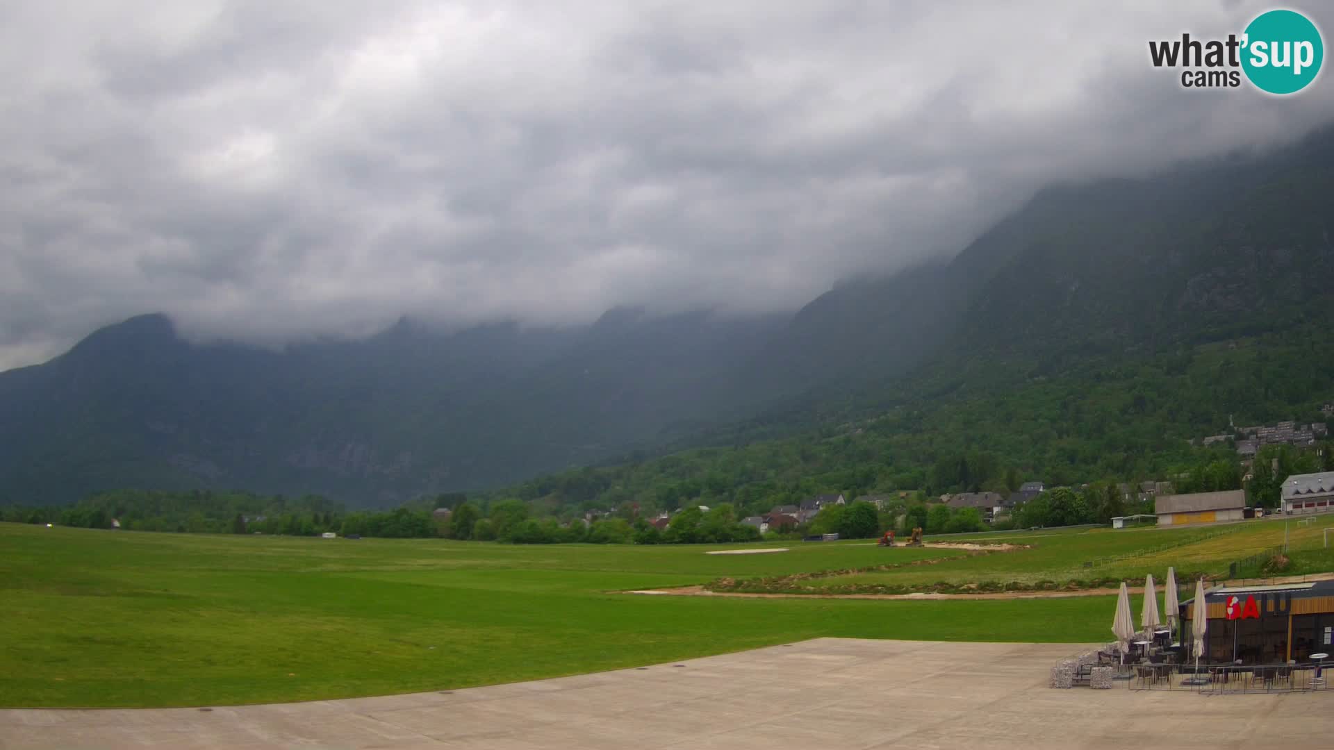 Live webcam Bovec airport – View to Kanin