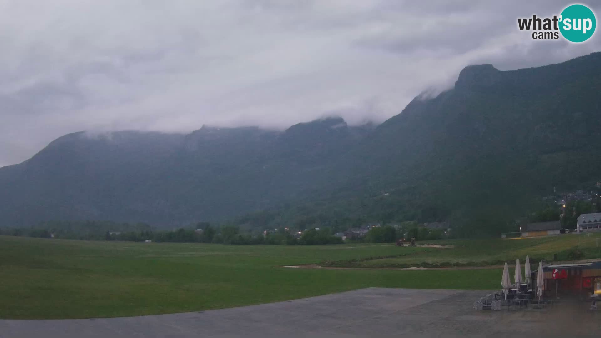 Live webcam Bovec airport – View to Kanin