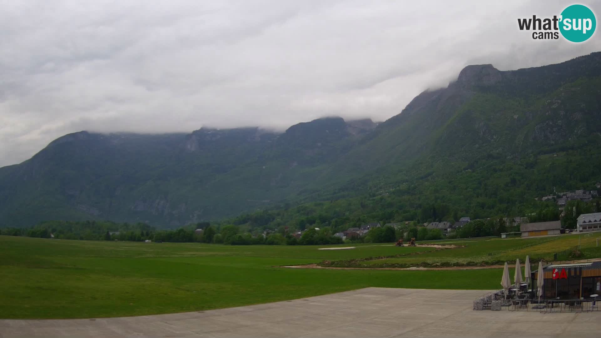 Webcam en direct Aéroport de Bovec – Vue sur Kanin