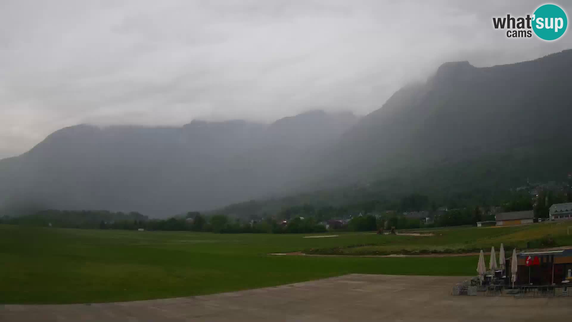 Cámara web en vivo Aeropuerto de Bovec – Vista a Kanin