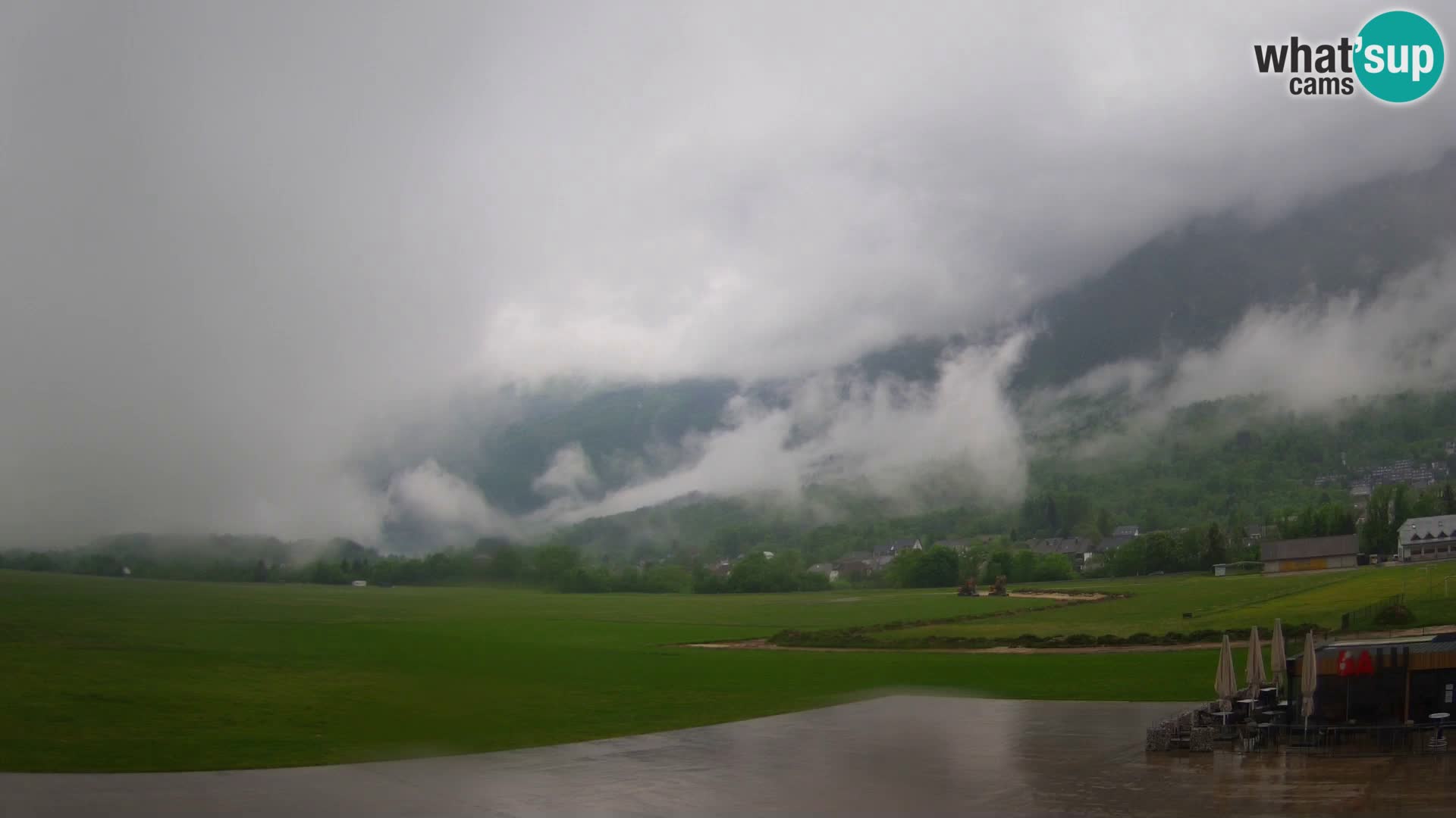 Live webcam Bovec airport – View to Kanin