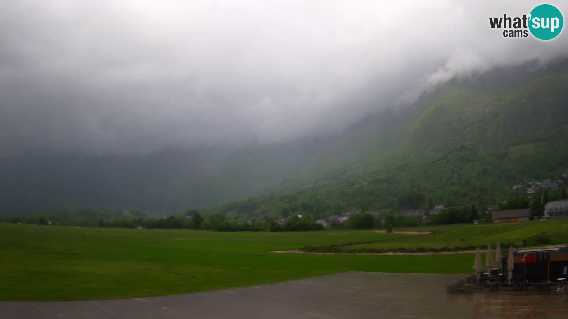 Cámara web en vivo Aeropuerto de Bovec – Vista a Kanin