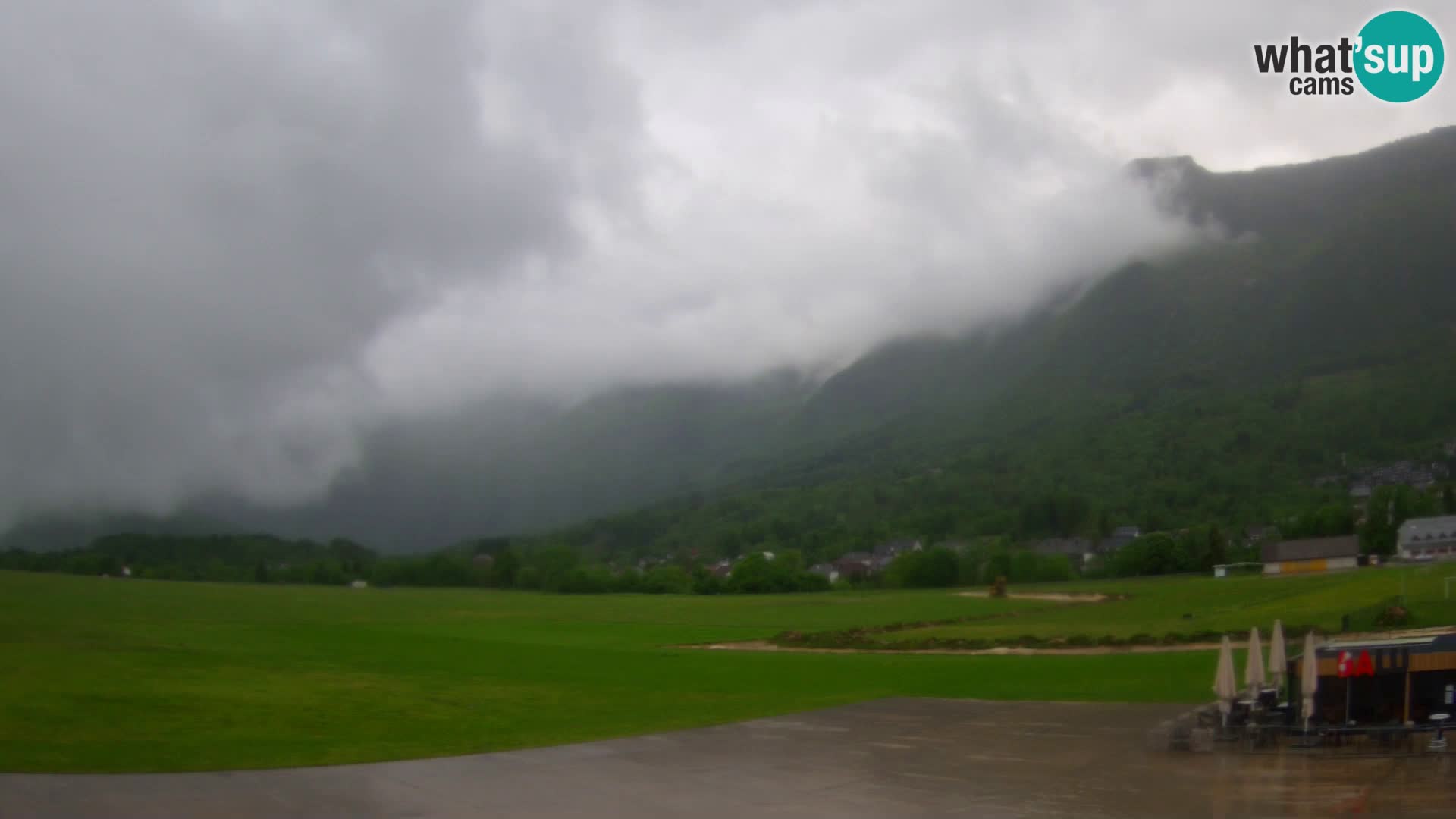 Cámara web en vivo Aeropuerto de Bovec – Vista a Kanin