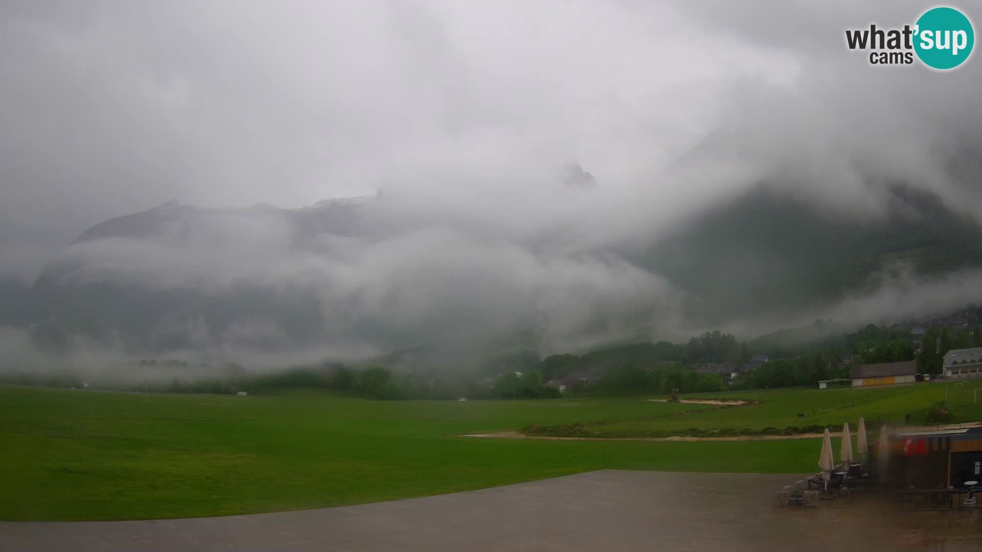 Live webcam Bovec airport – View to Kanin