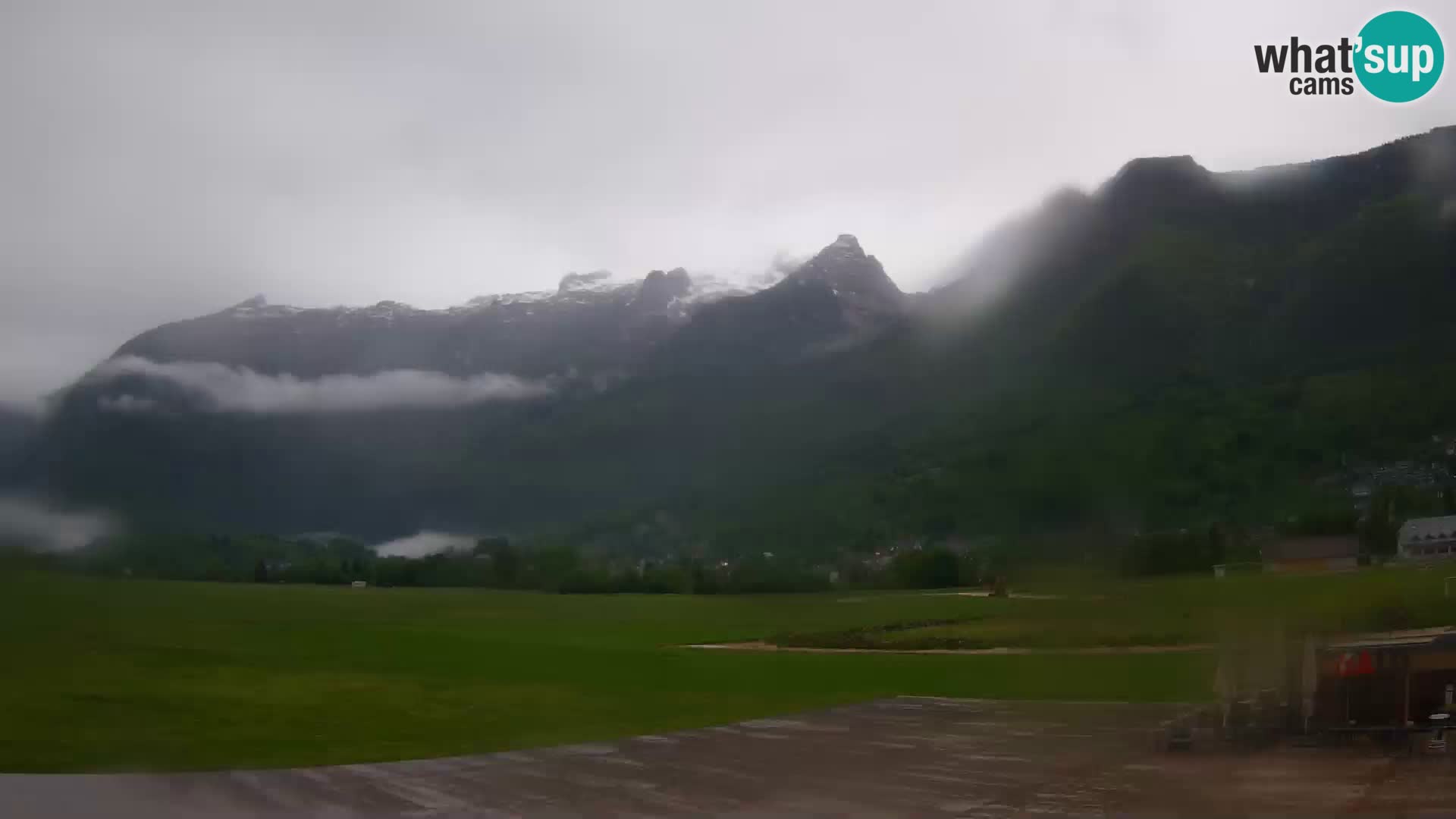 Cámara web en vivo Aeropuerto de Bovec – Vista a Kanin
