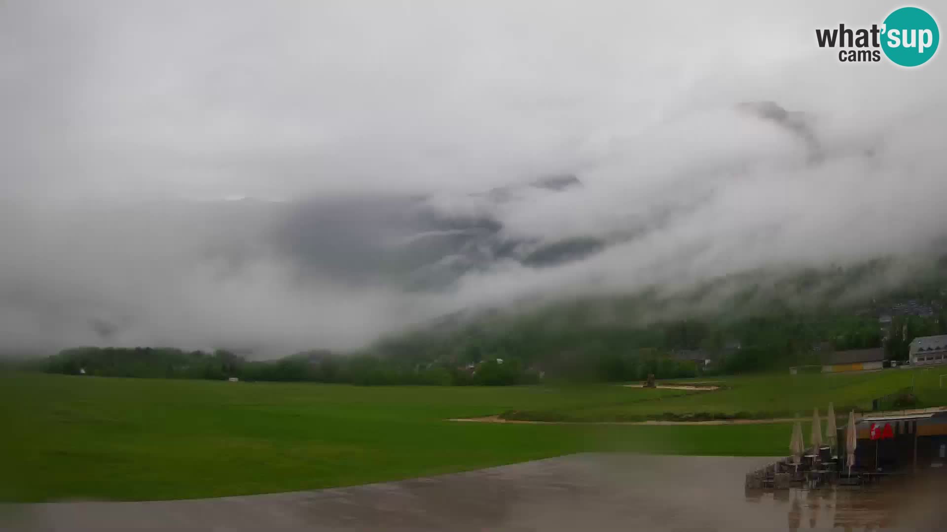 Live webcam Bovec airport – View to Kanin