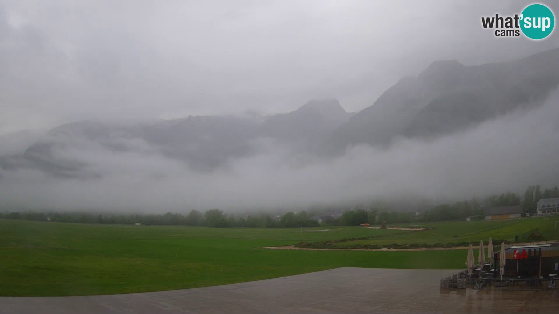 Cámara web en vivo Aeropuerto de Bovec – Vista a Kanin