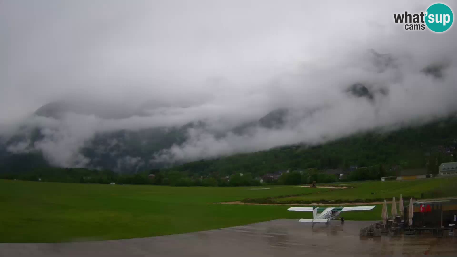 Web kamera uživo Zračna luka Bovec – Pogled na Kanin